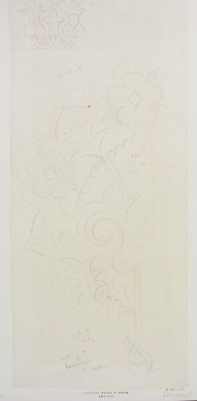 Drawing, A.W.N. Pugin, 1847-1848