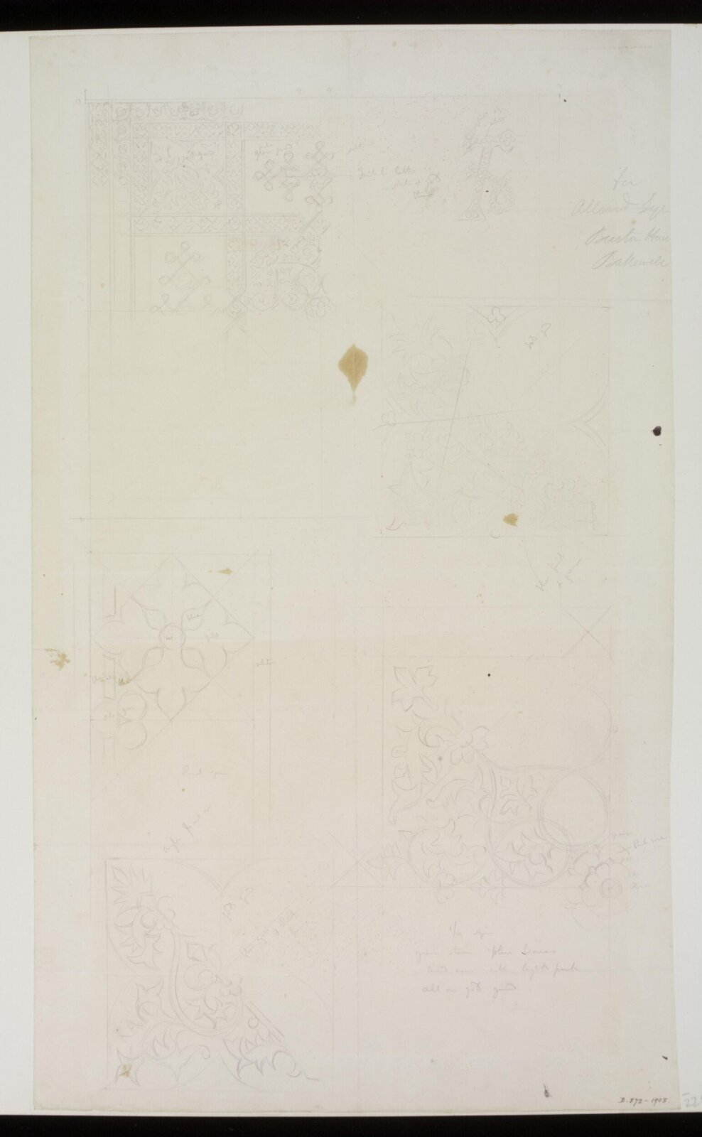 Drawing, A.W.N. Pugin, 1847-1848