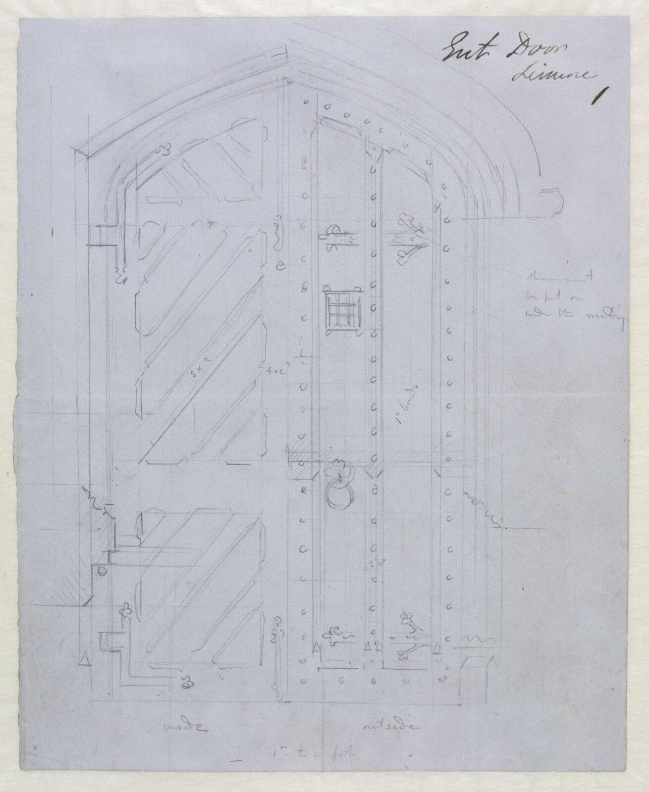 Drawing, A.W.N. Pugin, 1849 to 1850