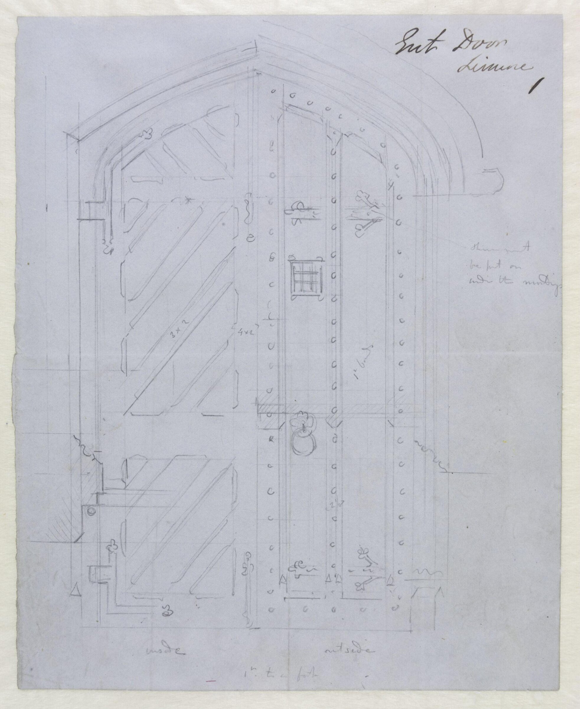 Drawing, A.W.N. Pugin, 1849 to 1850