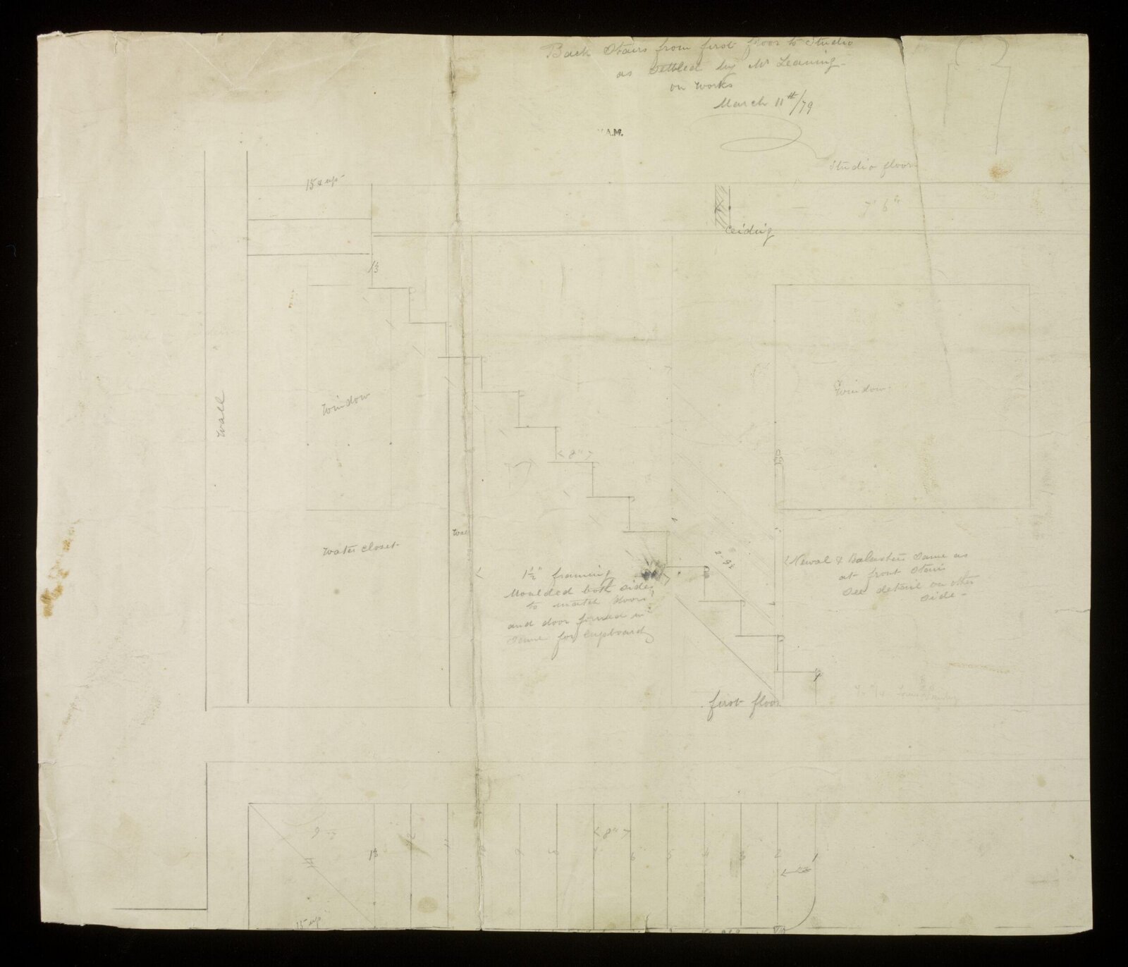 Drawing, Edward William Godwin, March 11 1879