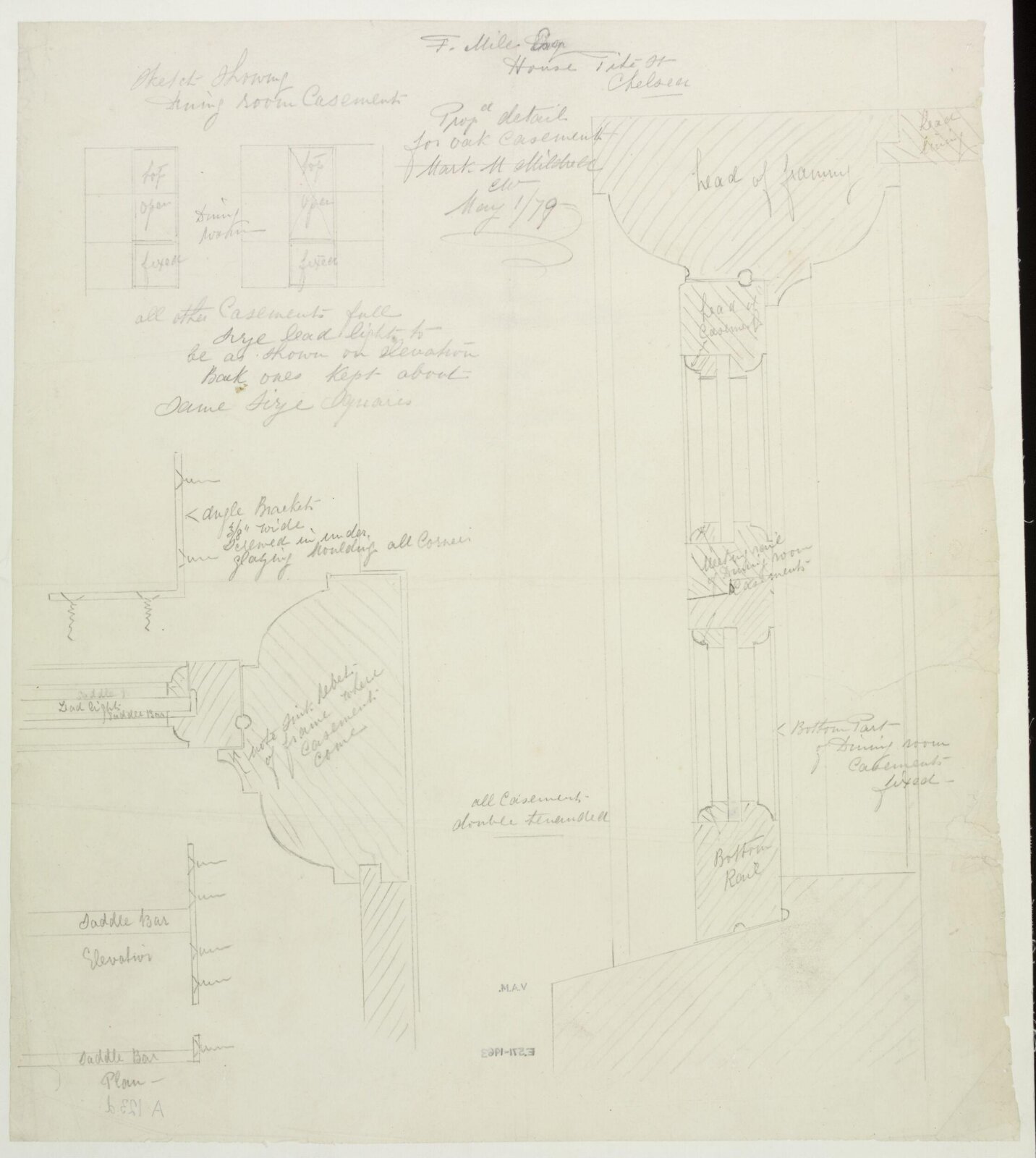 Drawing, Edward William Godwin, April 28 1879 - May 1879