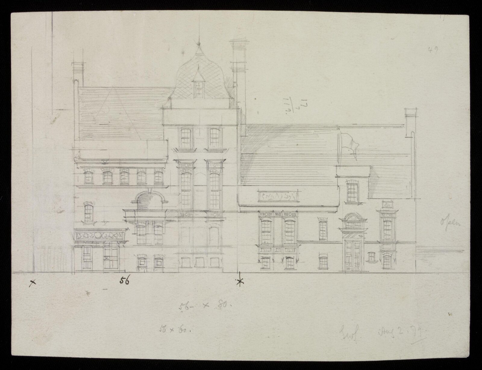 Drawing, Edward William Godwin, 1879