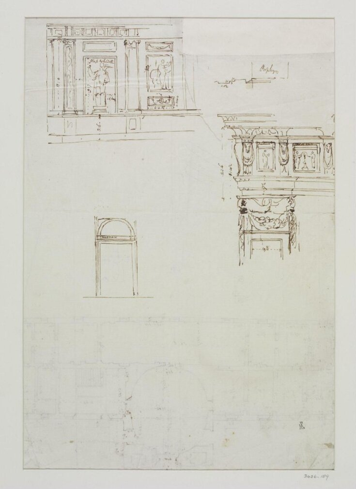 Plans and elevations of the Villa Albani, Rome top image