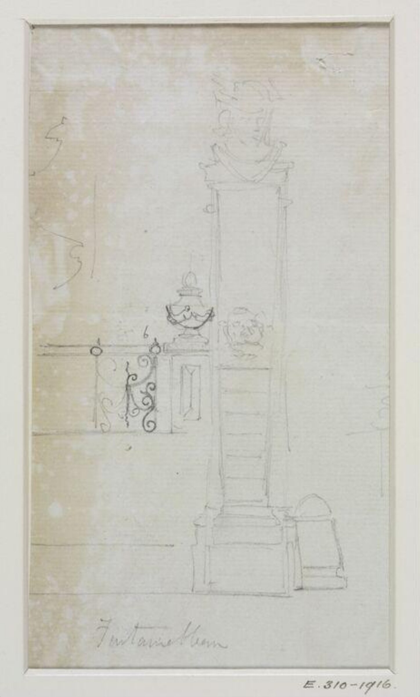 Drawing, John Soane, 1773-1837