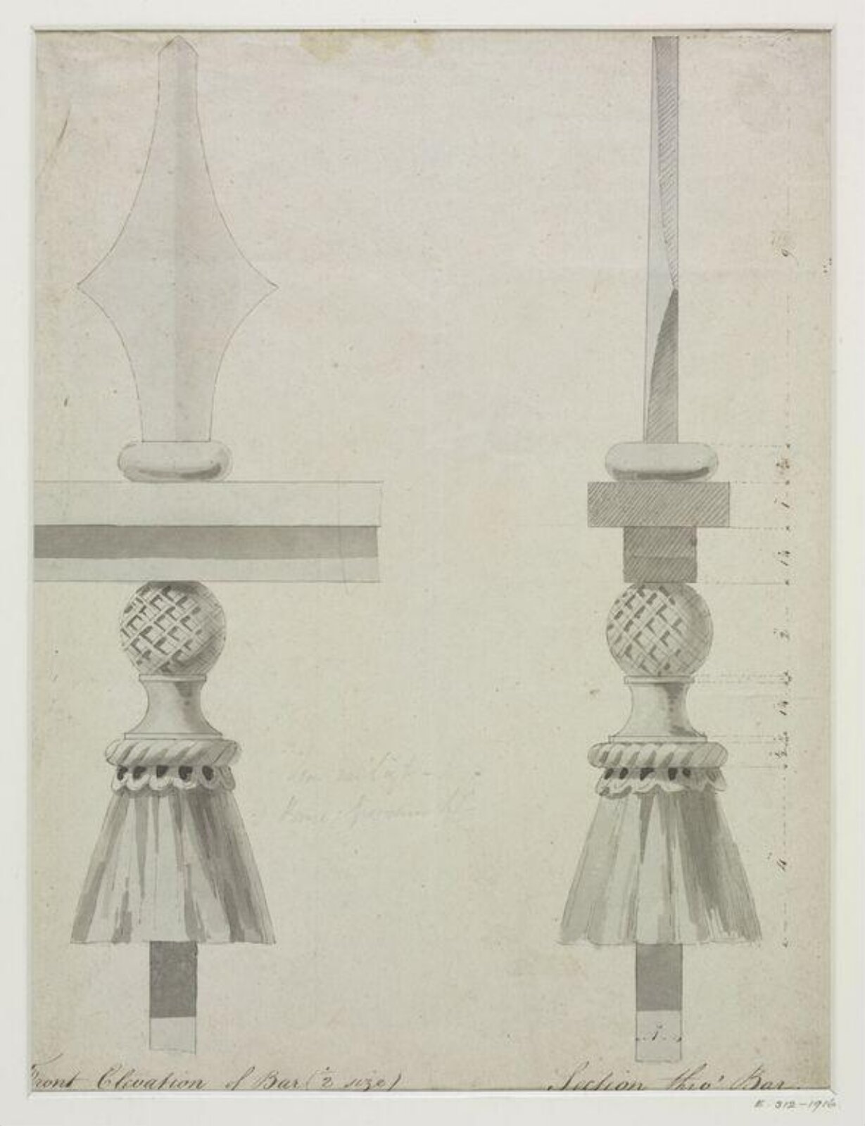 Drawing, John Soane, 1773-1837