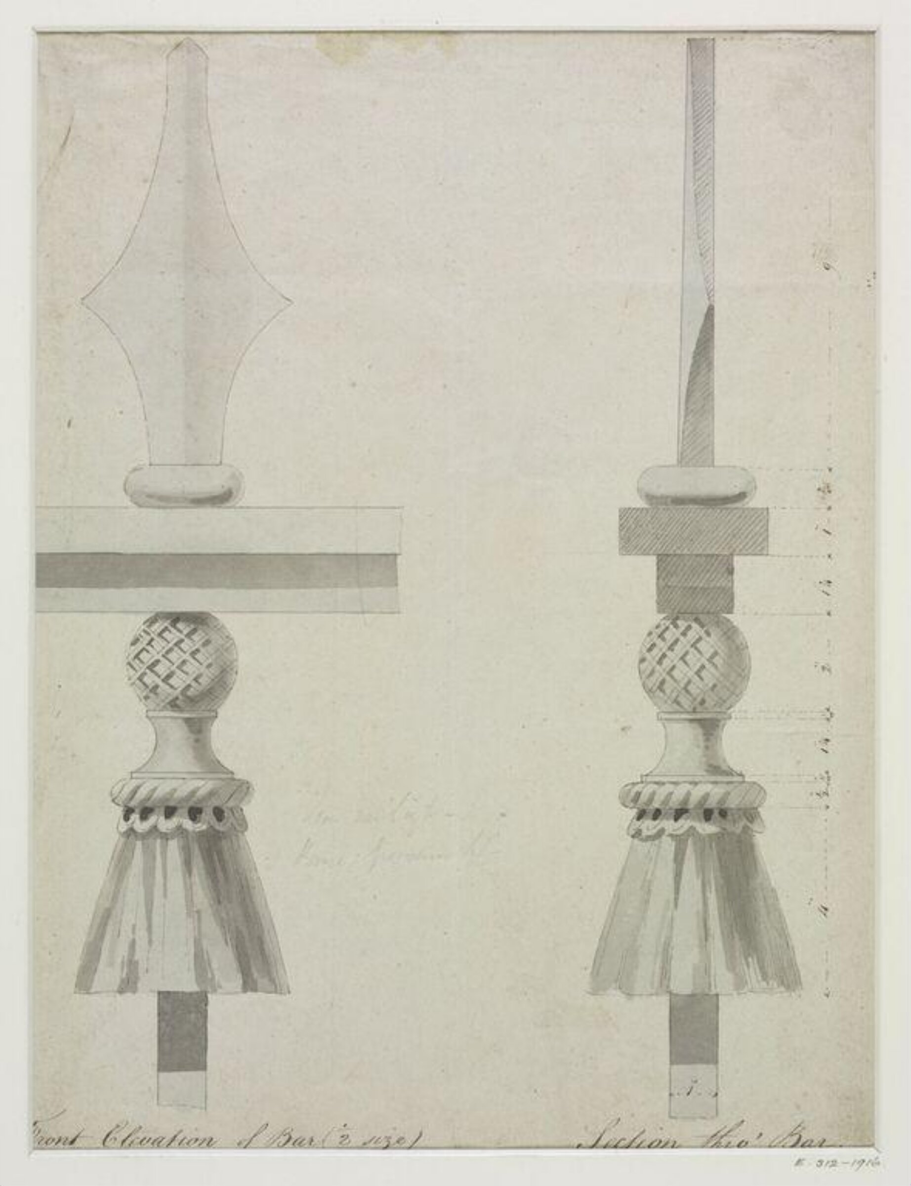 Drawing, John Soane, 1773-1837