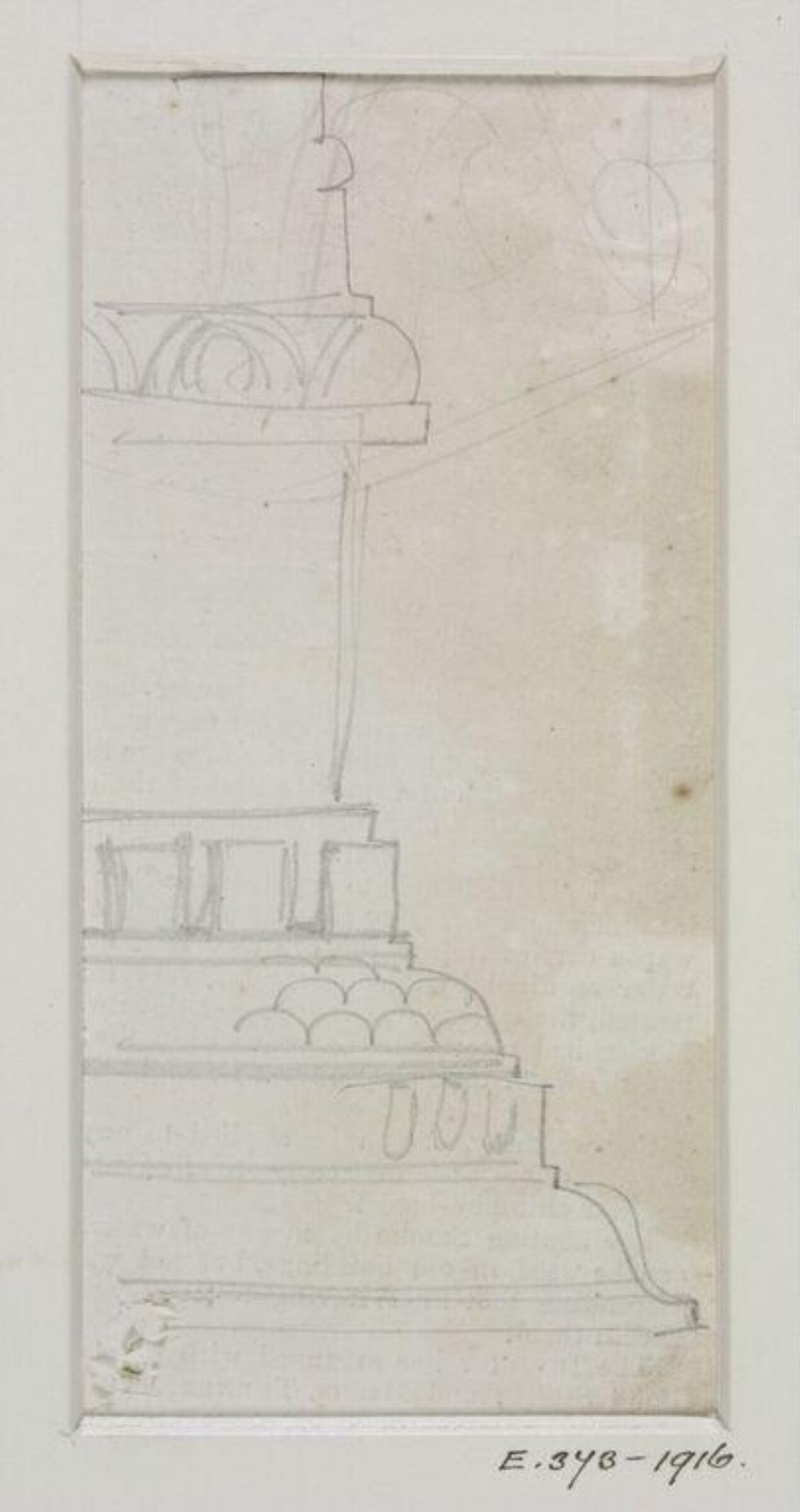 Drawing, John Soane, 1773-1837