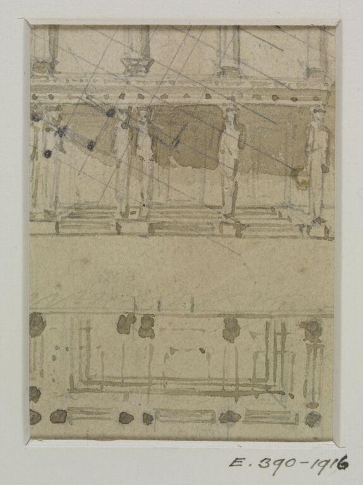 Drawing, John Soane, 1773-1837