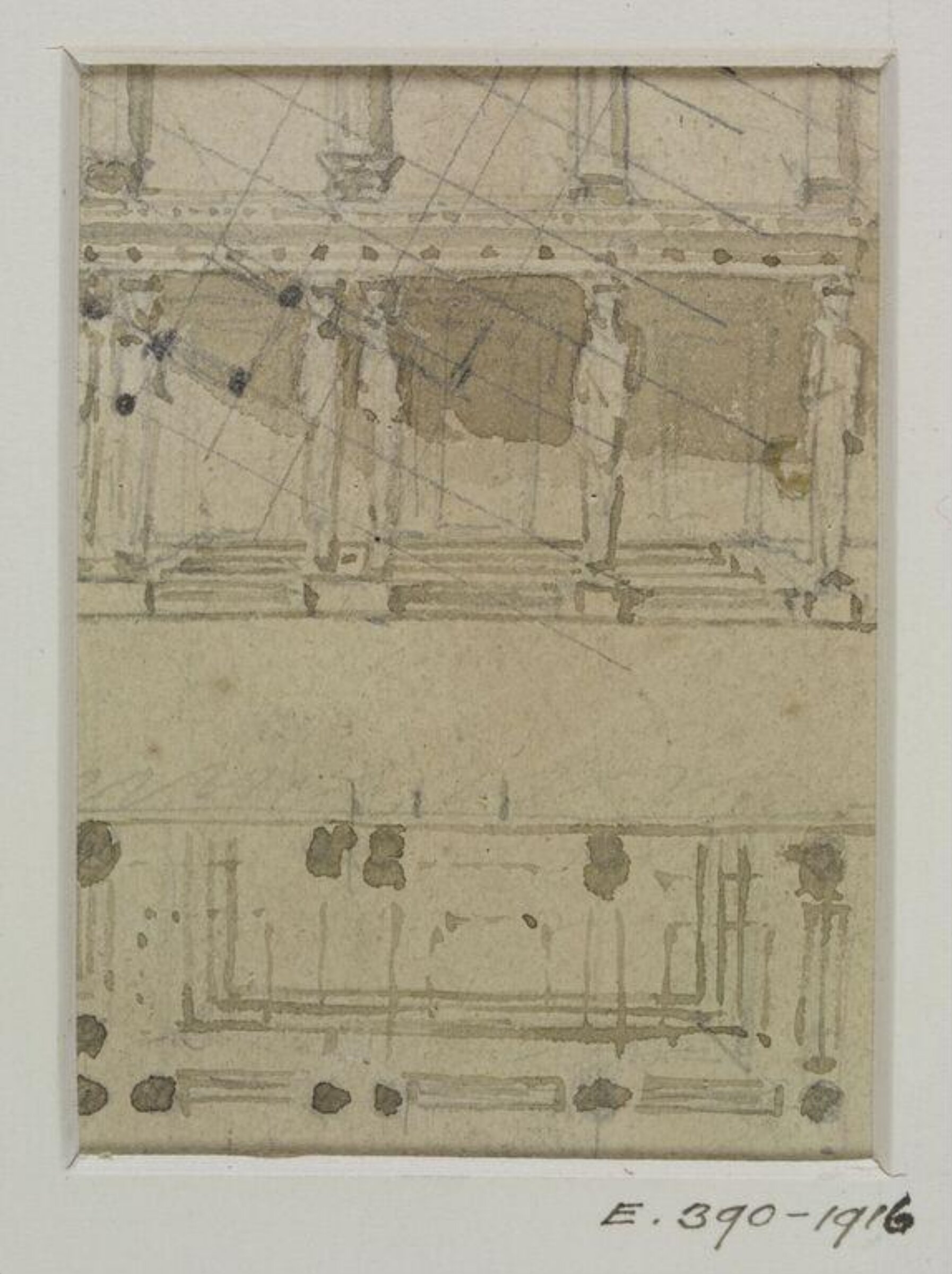 Drawing, John Soane, 1773-1837