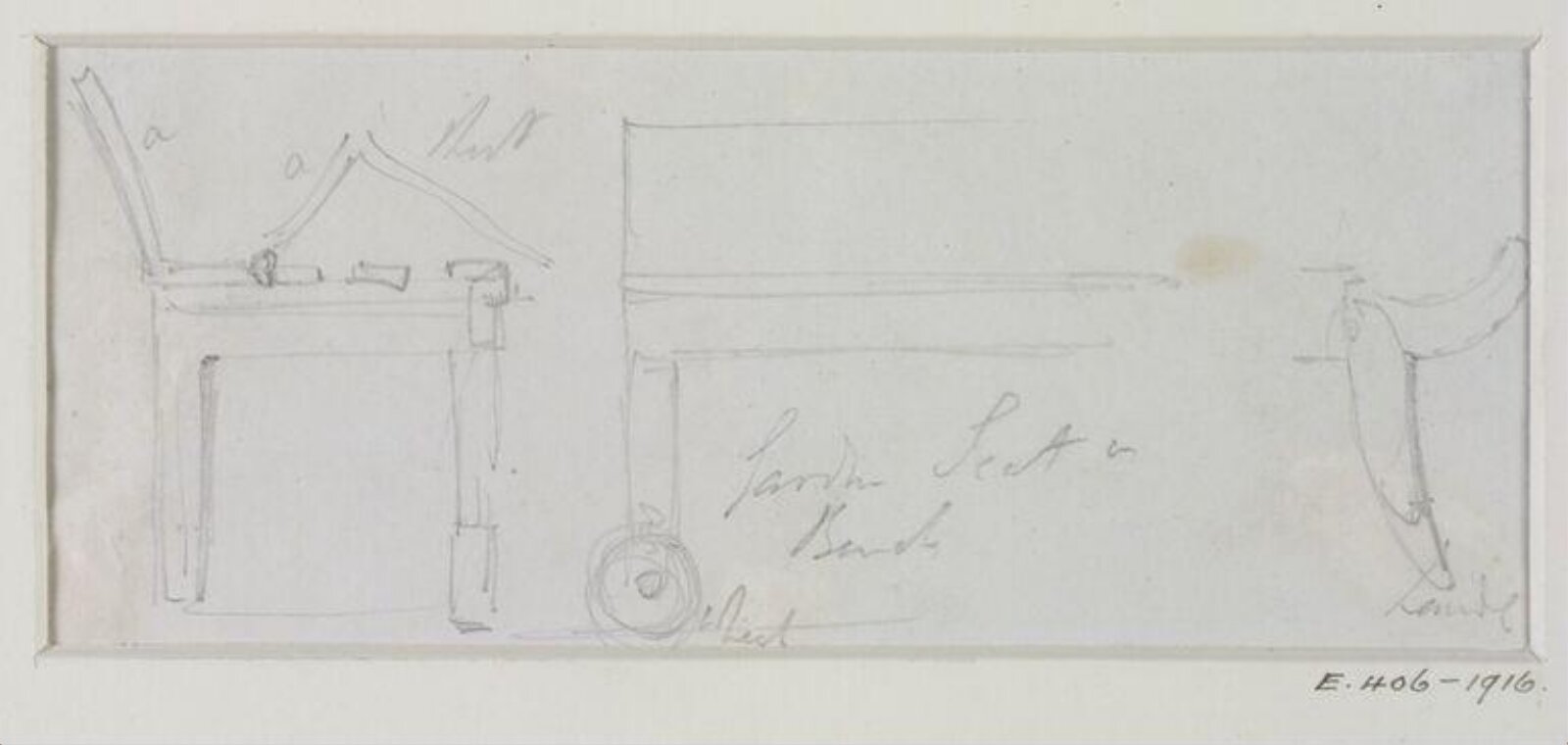 Drawing, John Soane, 1773-1837