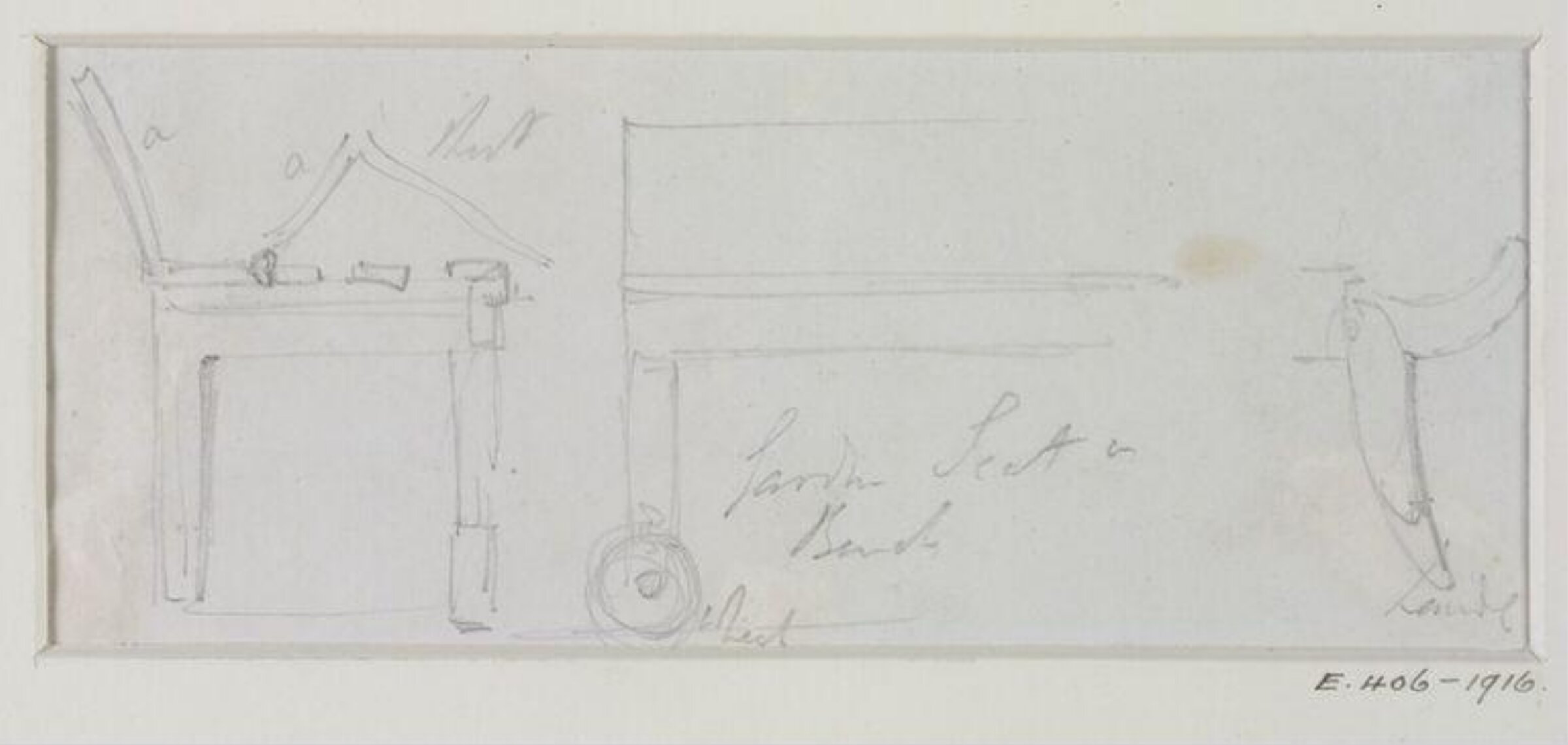 Drawing, John Soane, 1773-1837