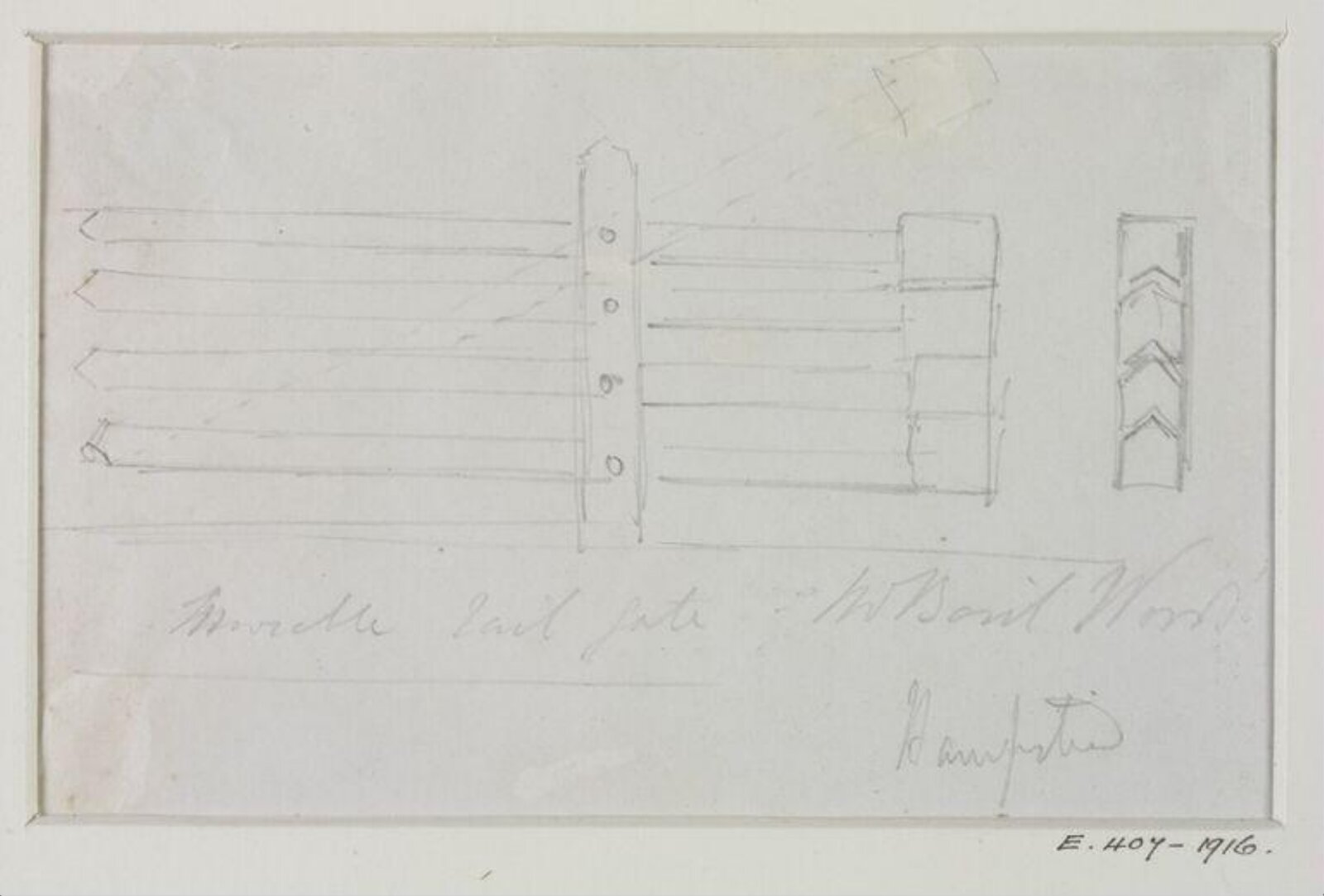 Drawing, John Soane, 1773-1837