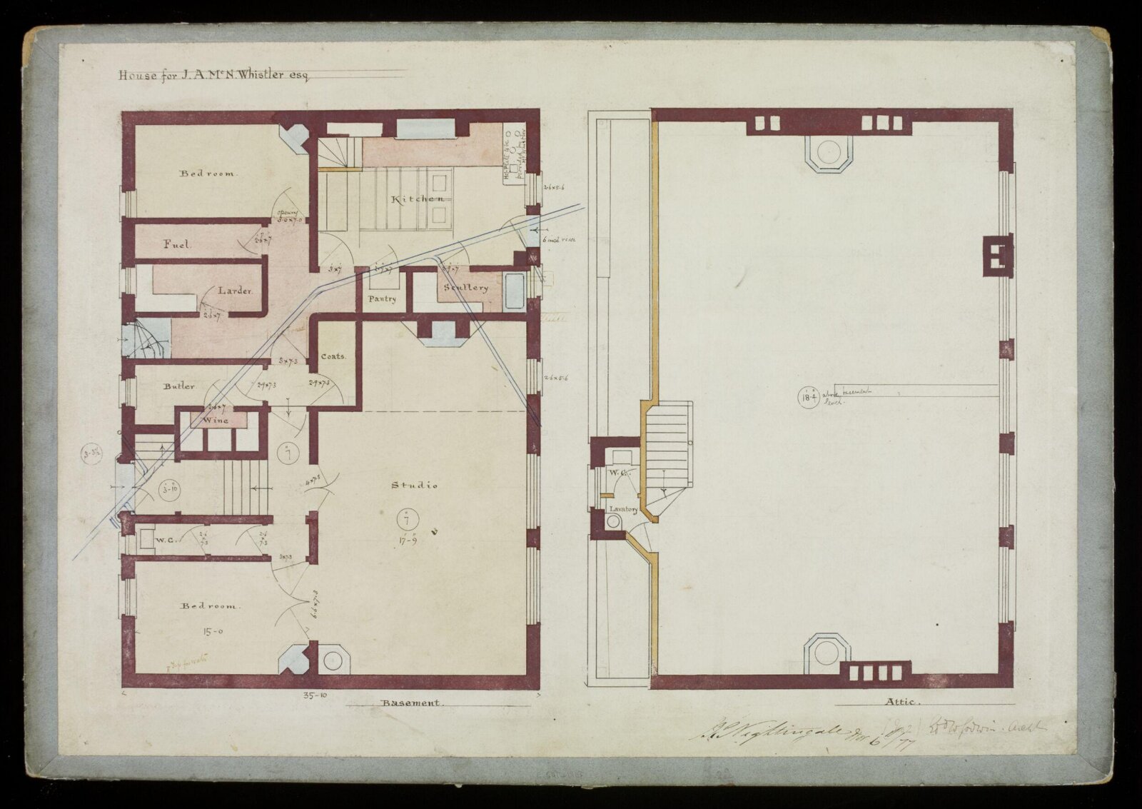 Drawing, Edward William Godwin, 1877-1878