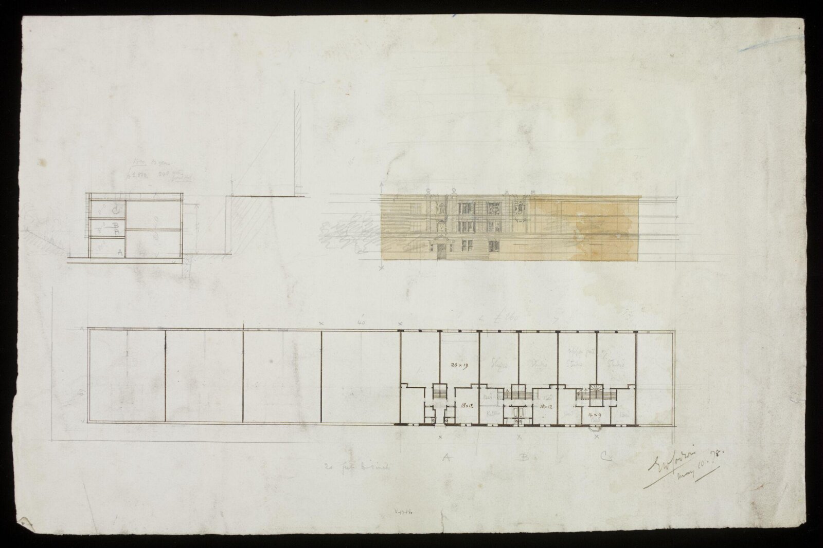 Drawing, Edward William Godwin, May 10 1878