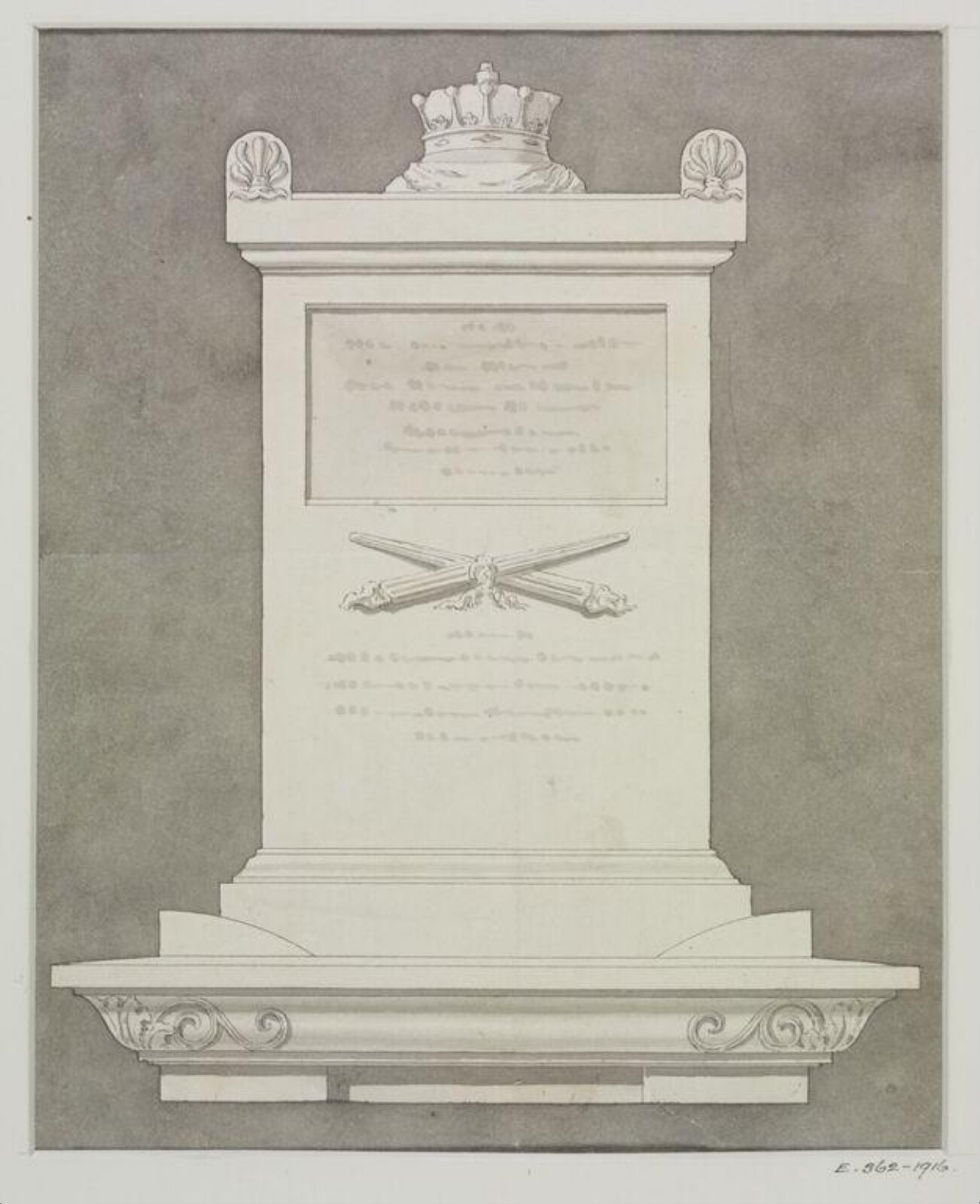 Drawing, John Soane, 1773-1837