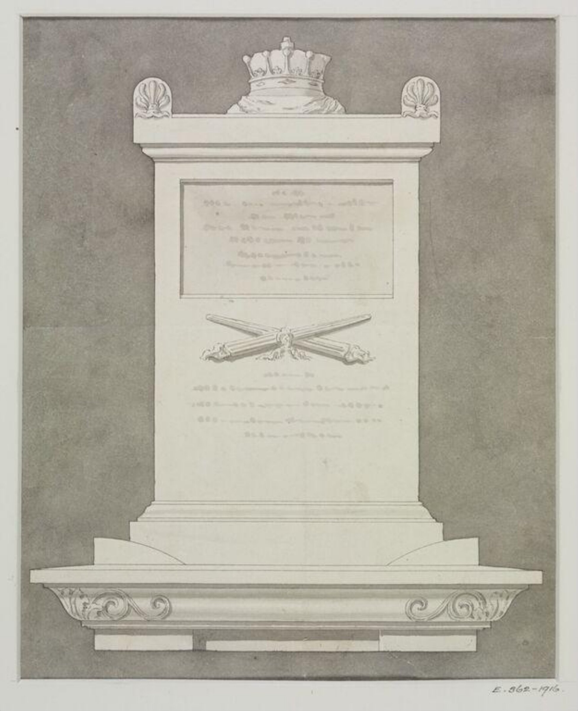 Drawing, John Soane, 1773-1837