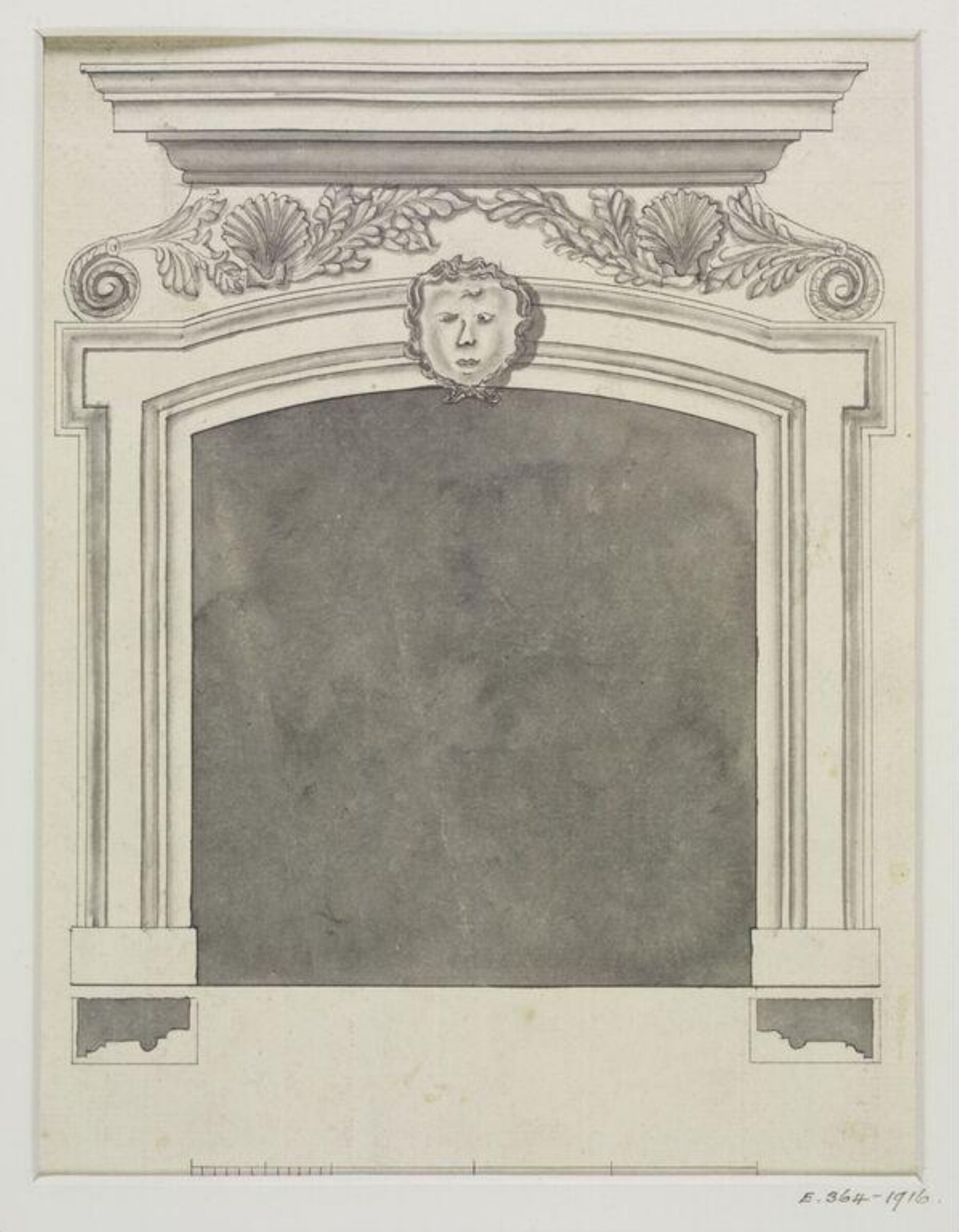 Drawing, John Soane, 1773-1837