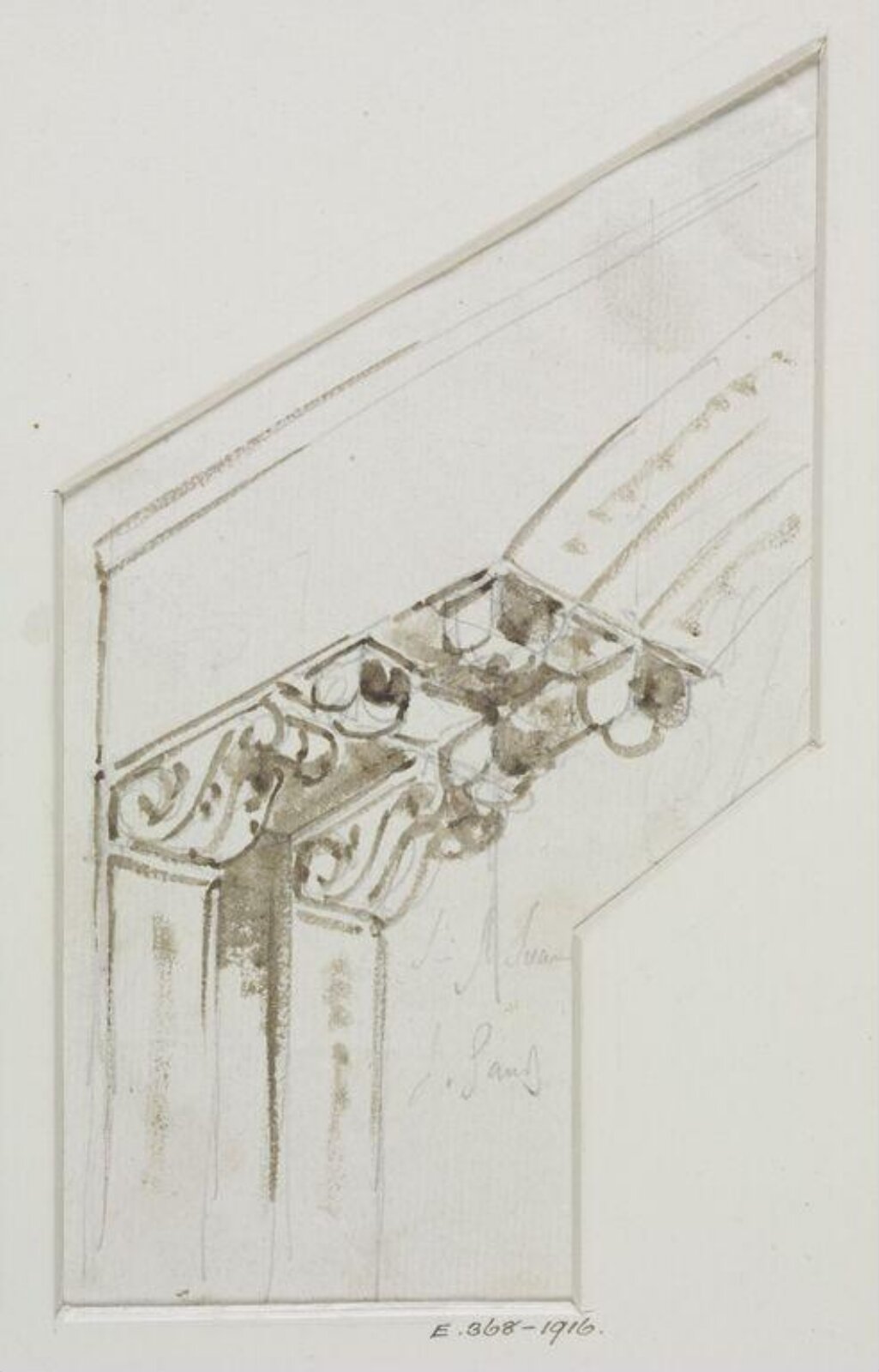 Drawing, John Soane, 1773-1837