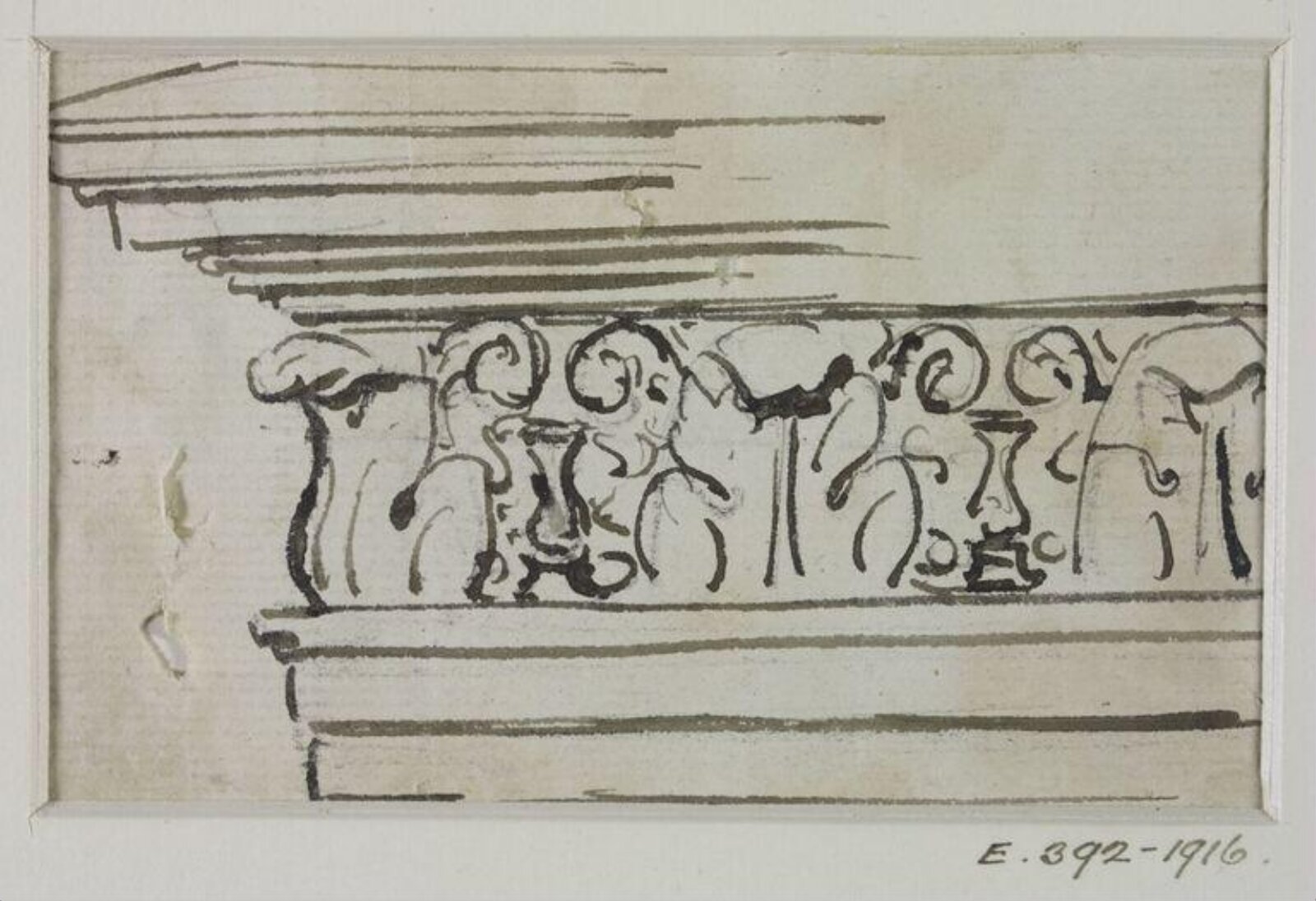 Drawing, John Soane, 1773-1837