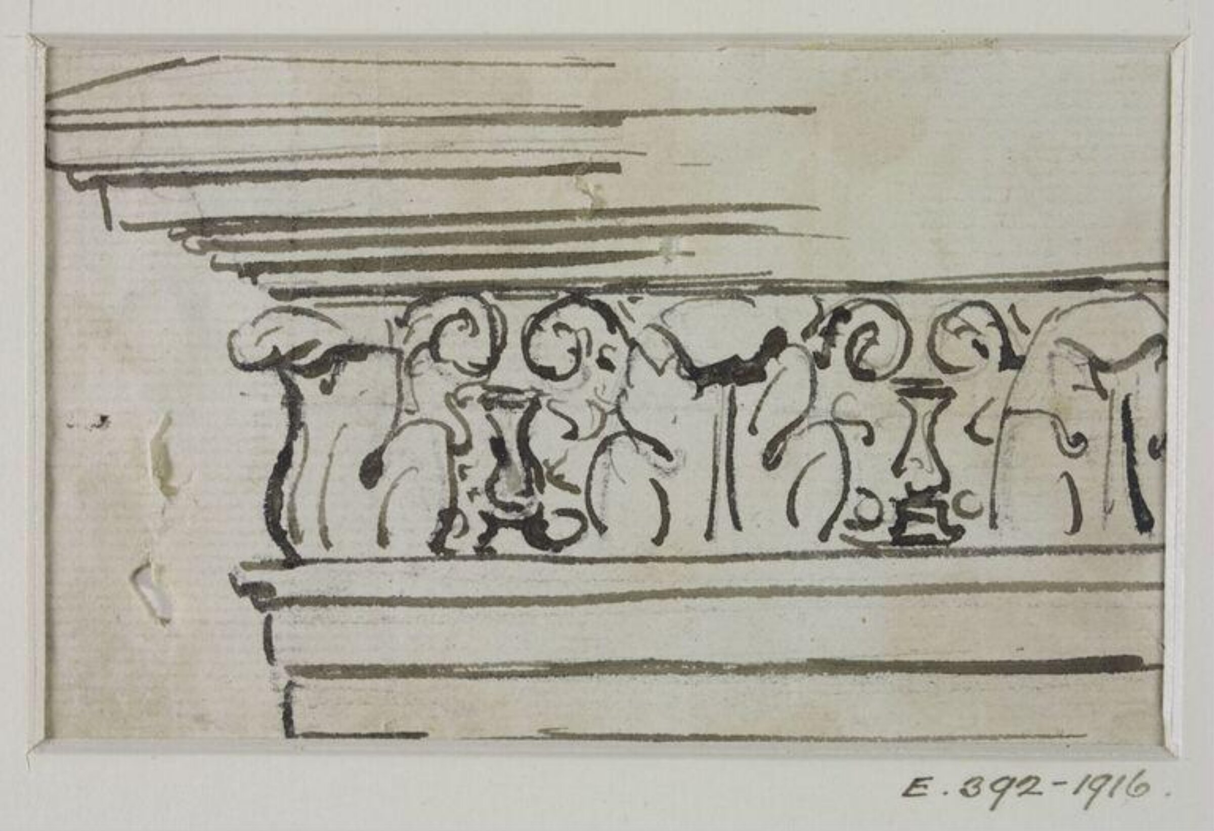 Drawing, John Soane, 1773-1837