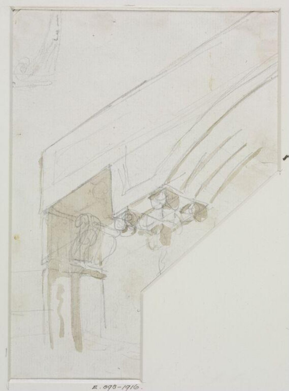 Drawing, John Soane, 1773-1837