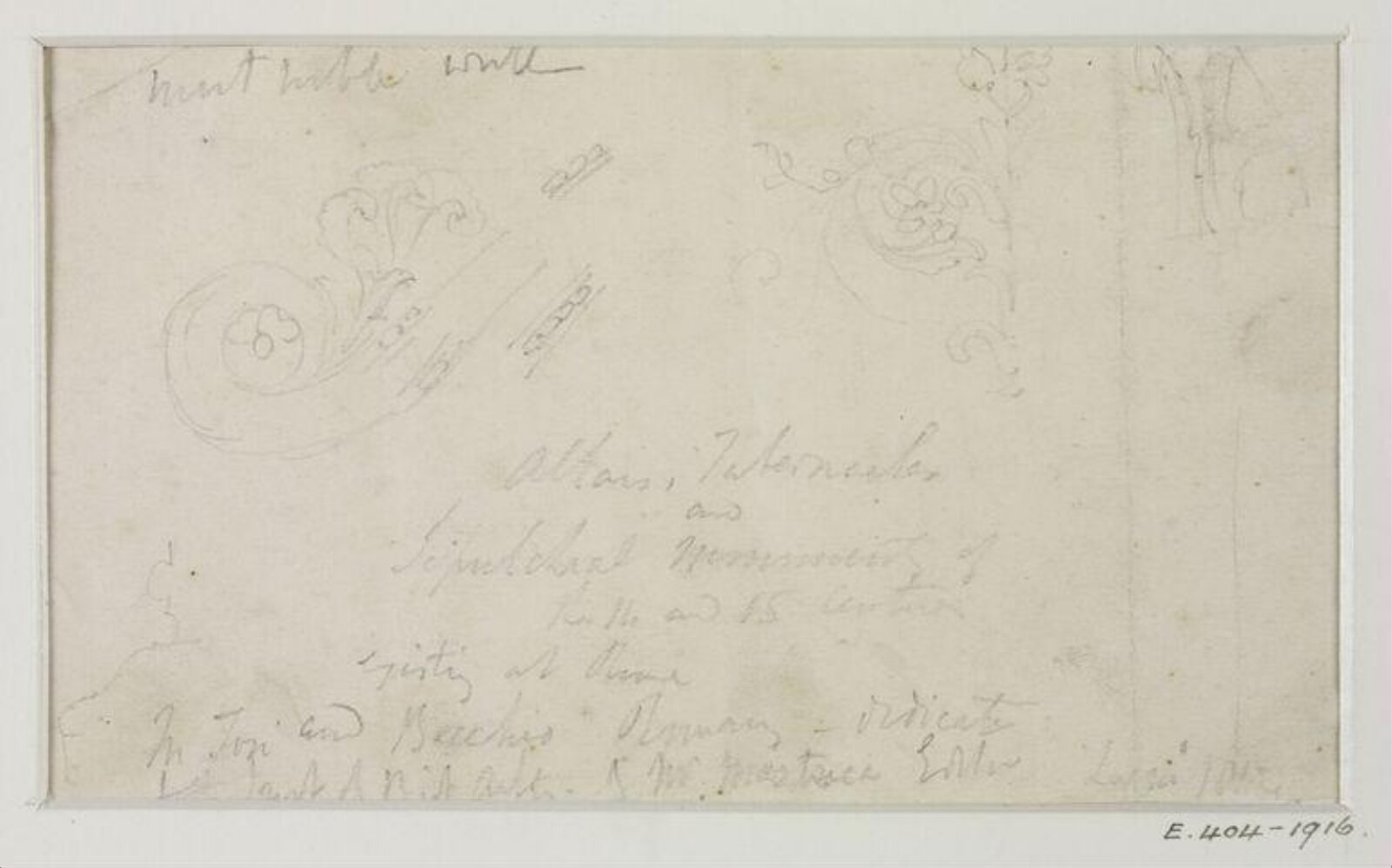Drawing, John Soane, 1773-1837