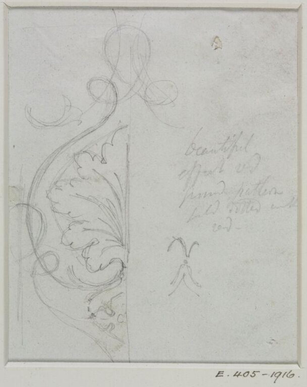Drawing, John Soane, 1773-1837