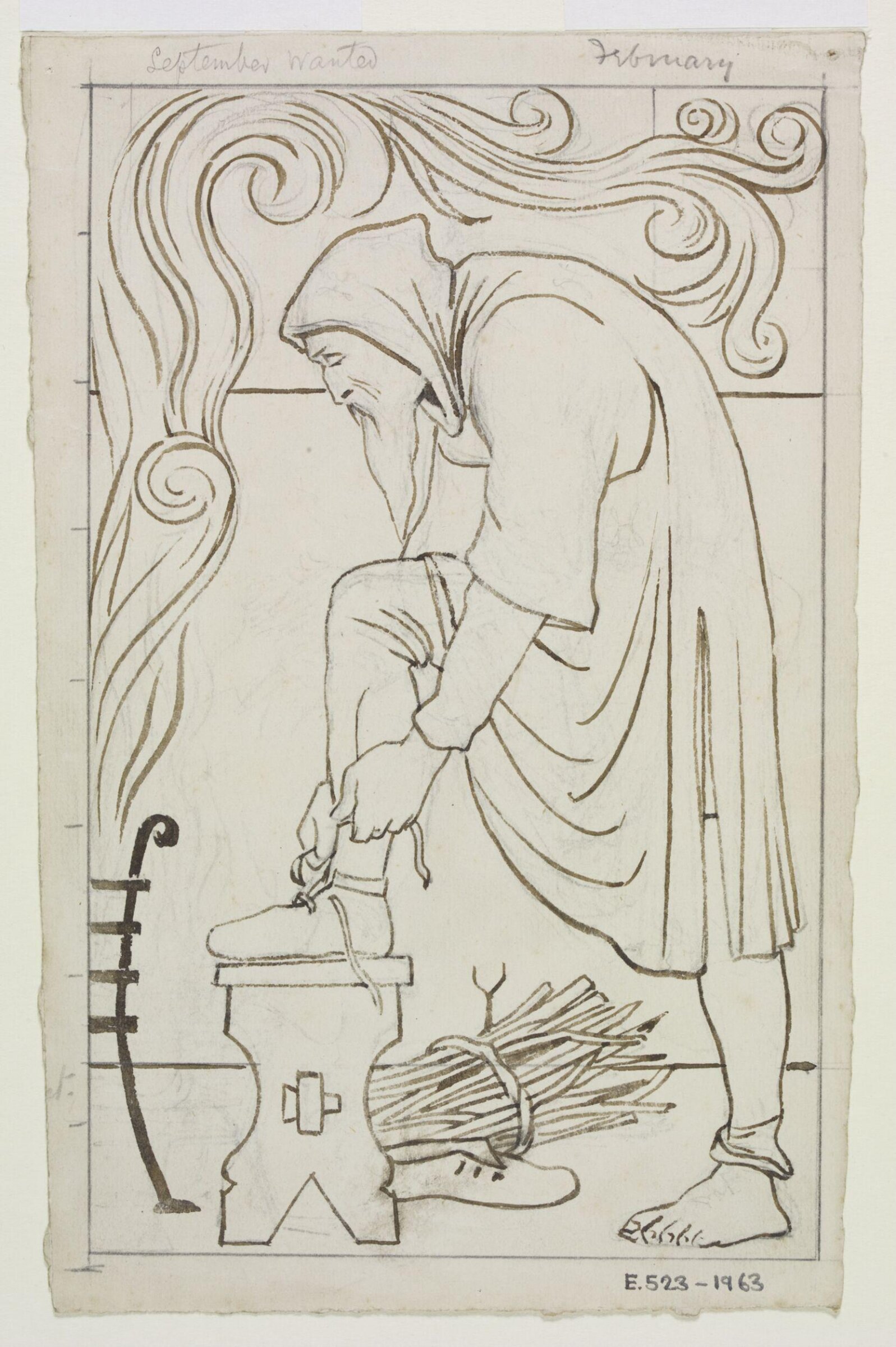 Drawing, Edward William Godwin, 1880