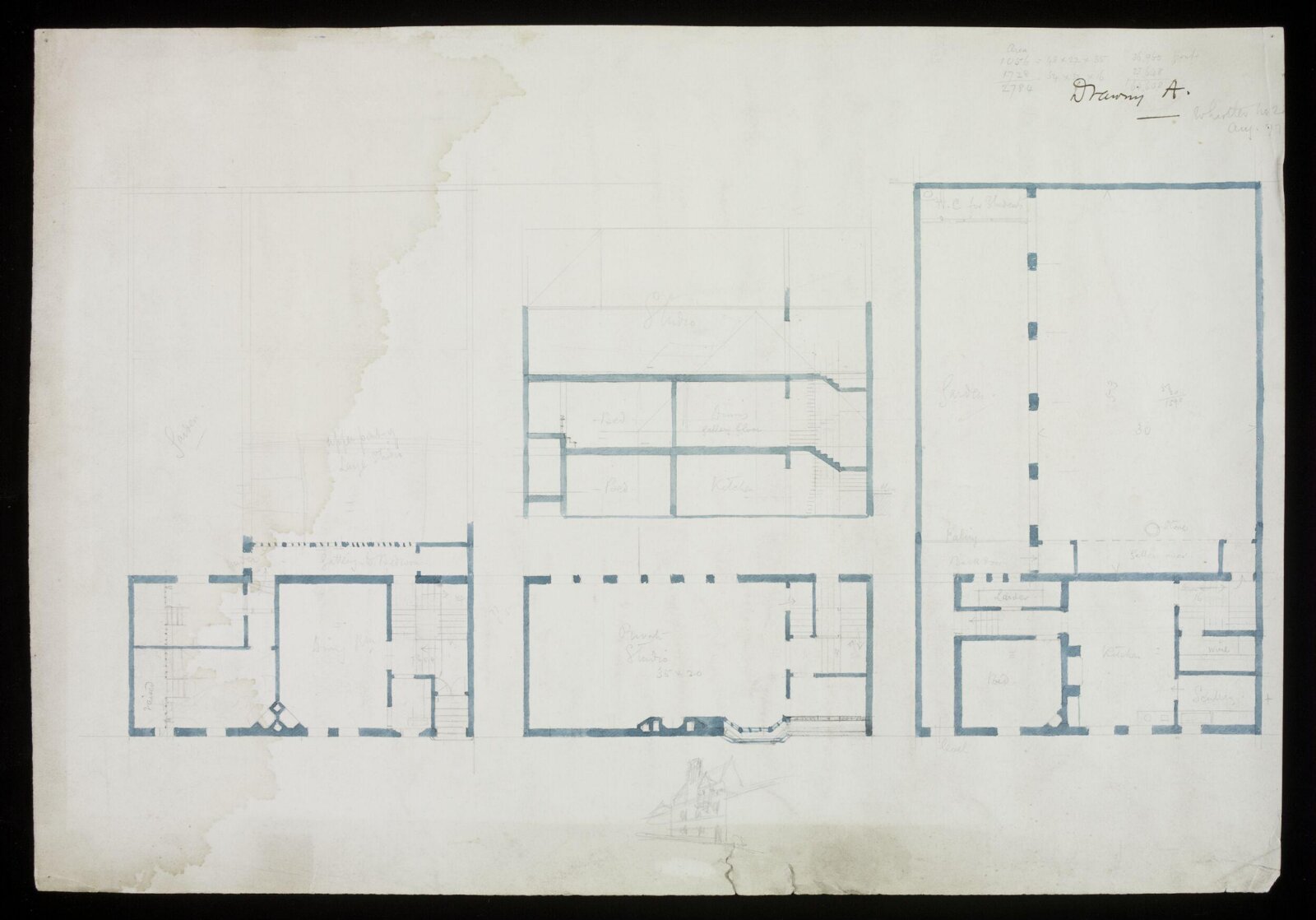 Drawing, Edward William Godwin, August 1877