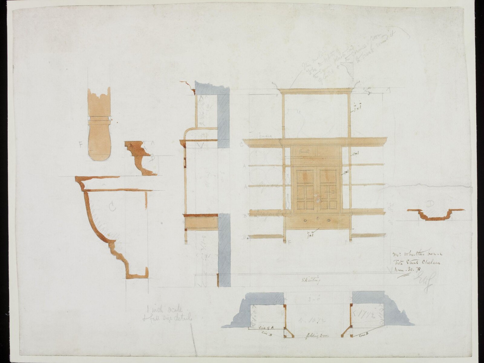 Drawing, Edward William Godwin, March 30 1878