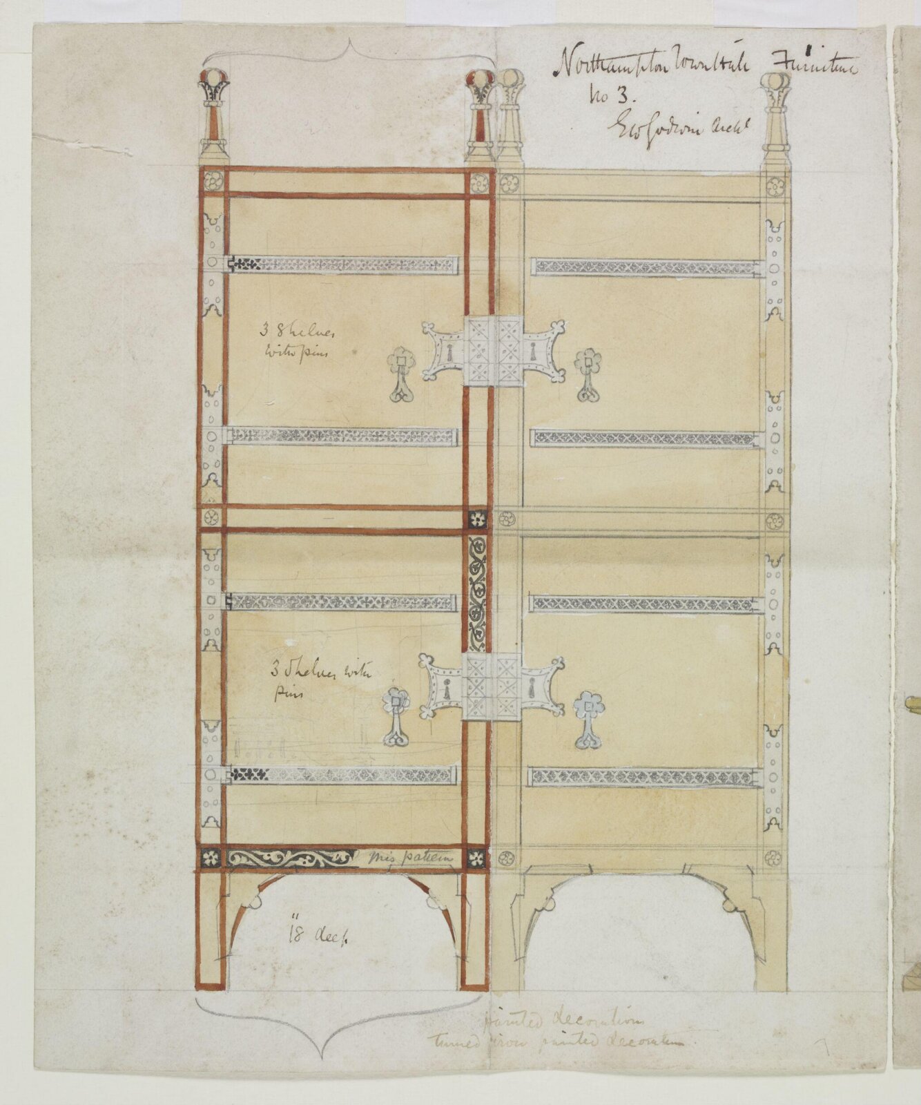Drawing, Edward William Godwin, 1860-1865