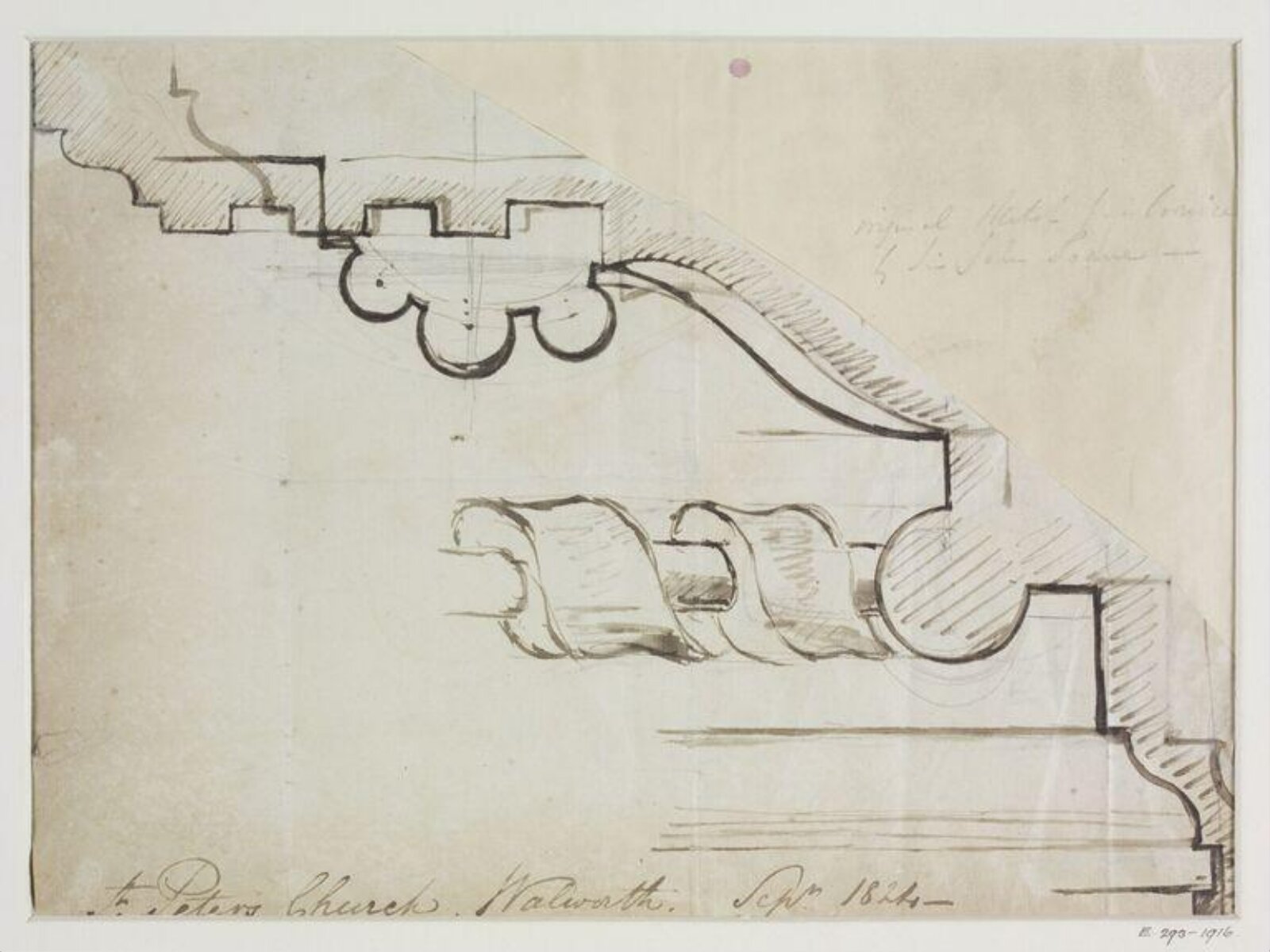 Drawing, John Soane, September 1824