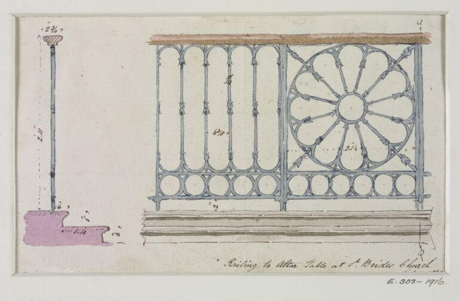 Drawing, John Soane, 1773-1837