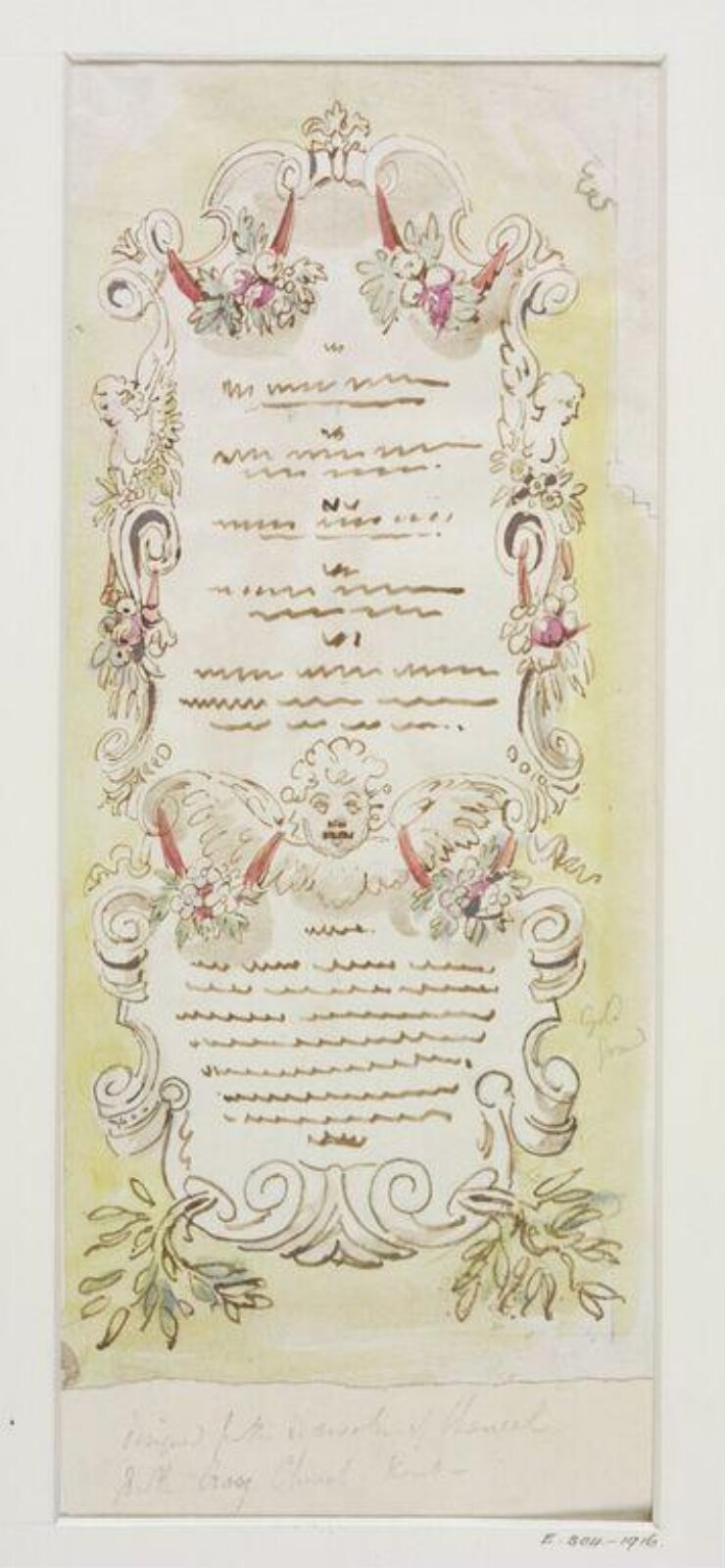 Drawing, John Soane, 1773-1837