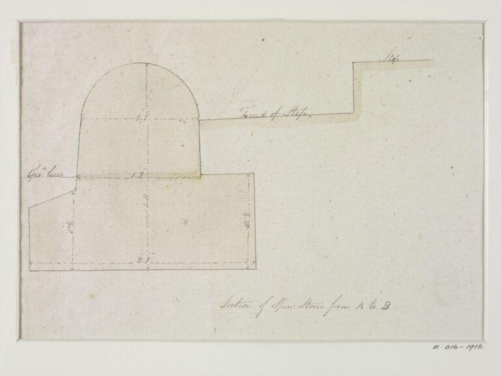 Drawing, John Soane, 1773-1837