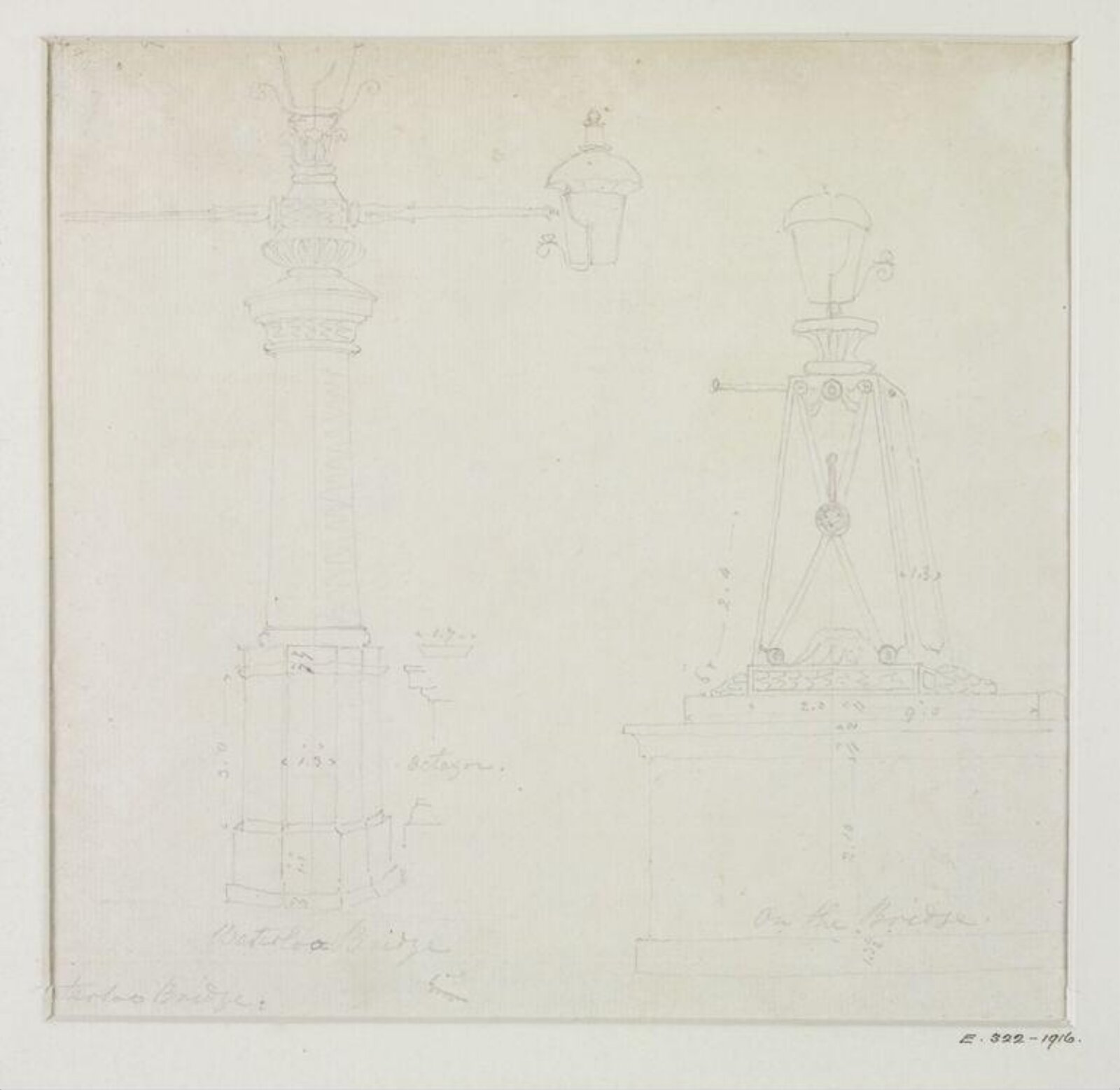 Drawing, John Soane, 1773-1837