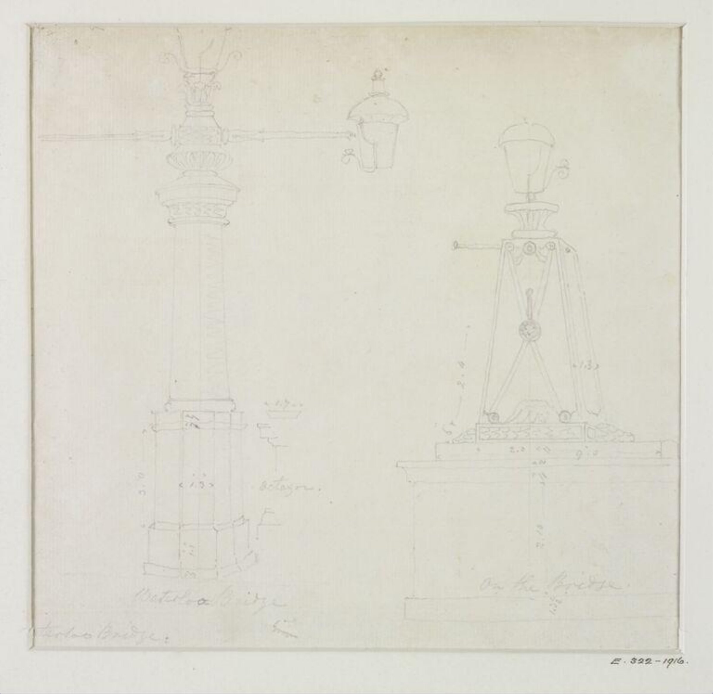 Drawing, John Soane, 1773-1837