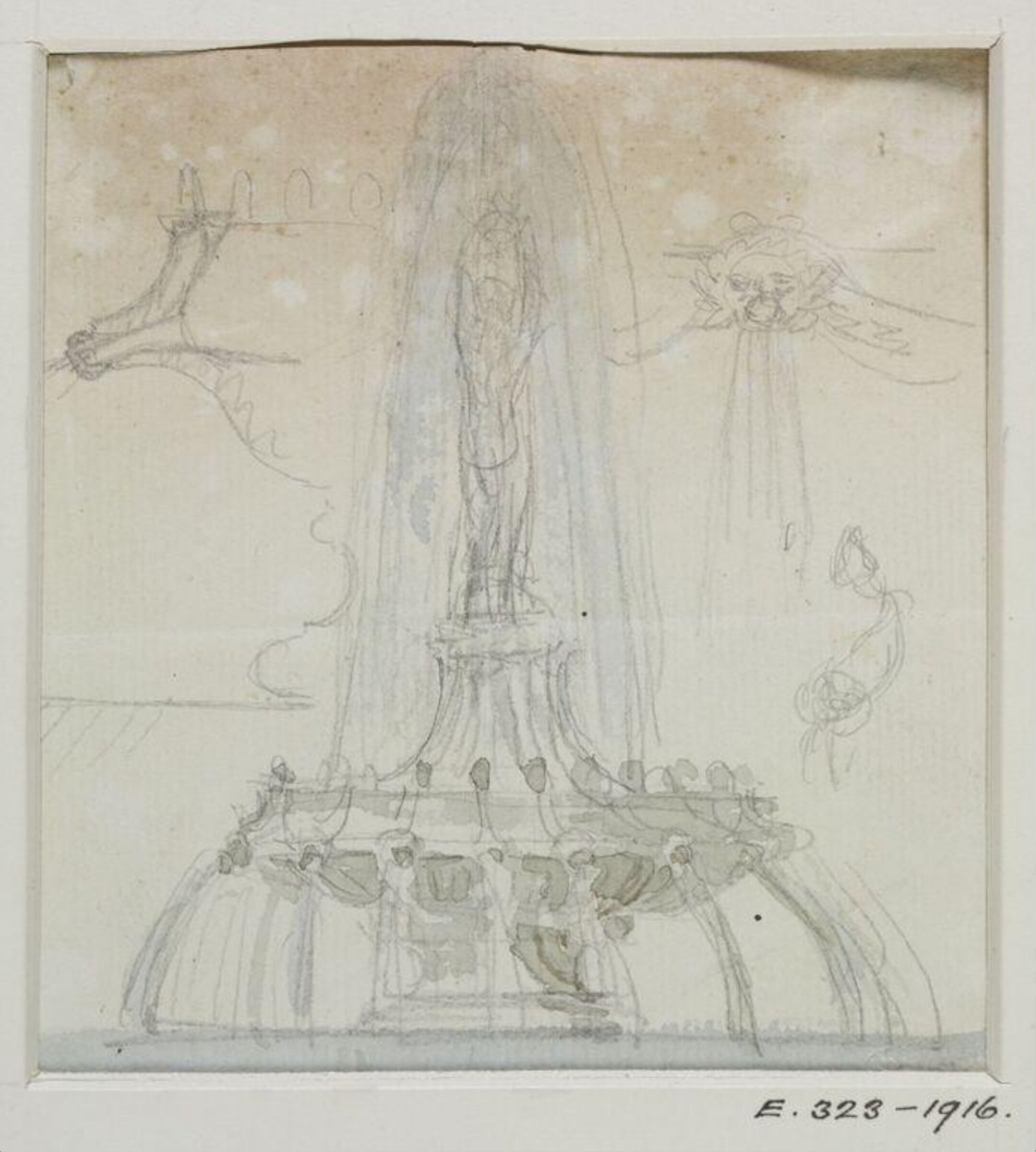 Drawing, John Soane, 1773-1837