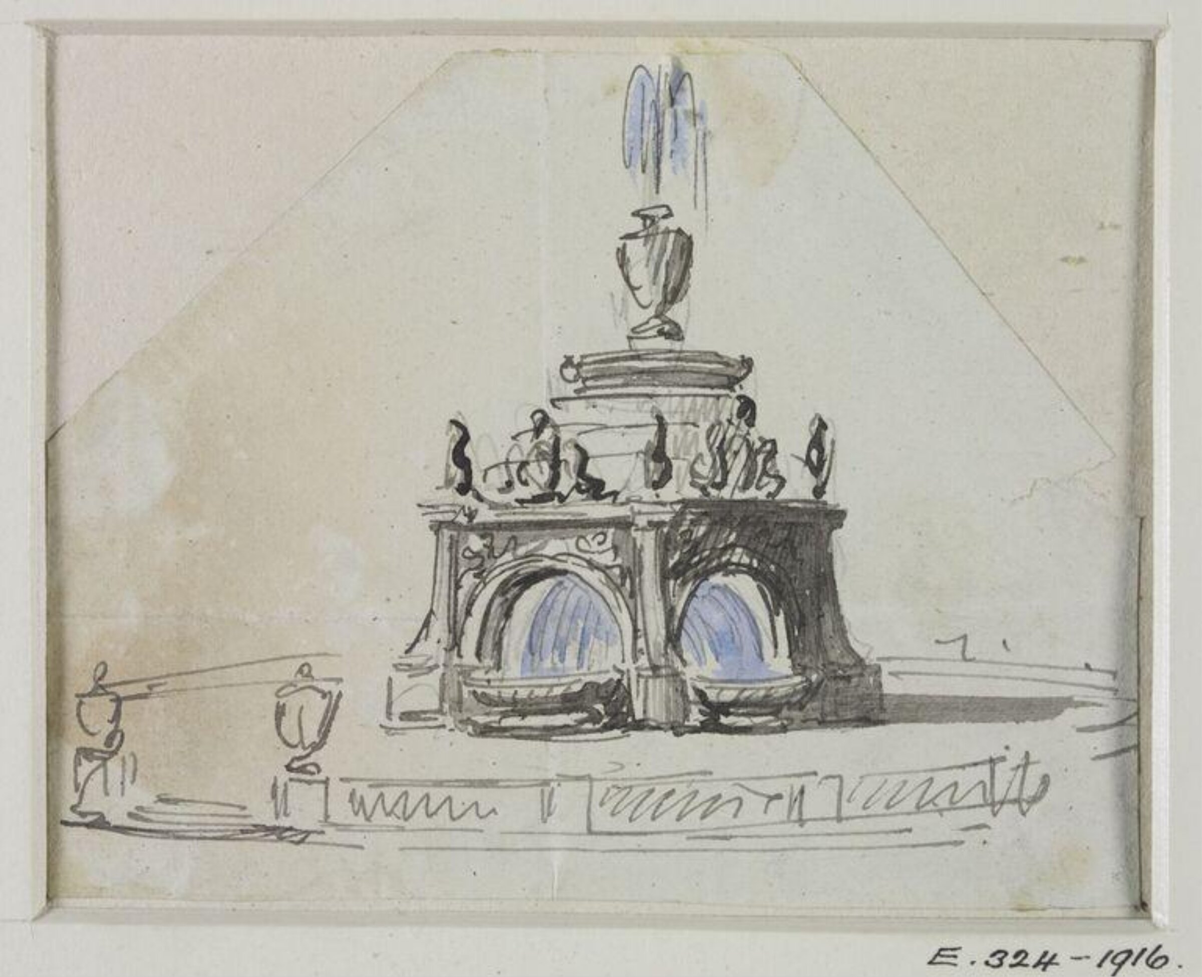 Drawing, John Soane, 1773-1837