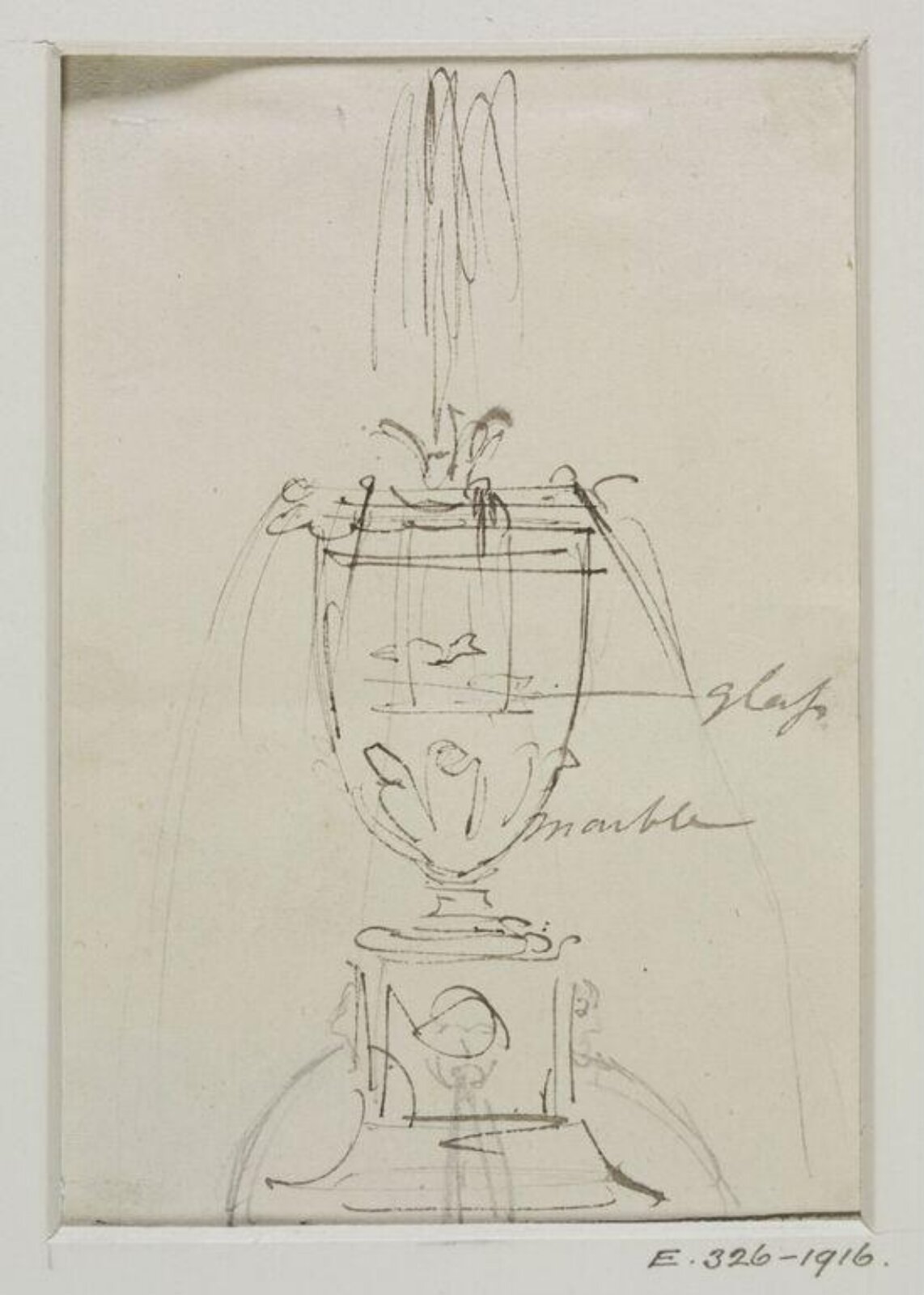 Drawing, John Soane, 1773-1837