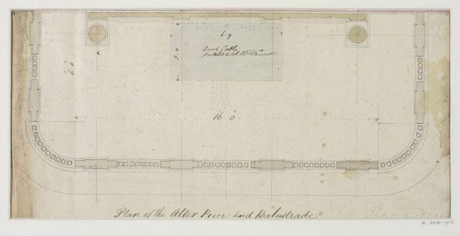 Drawing, John Soane, 1773-1837