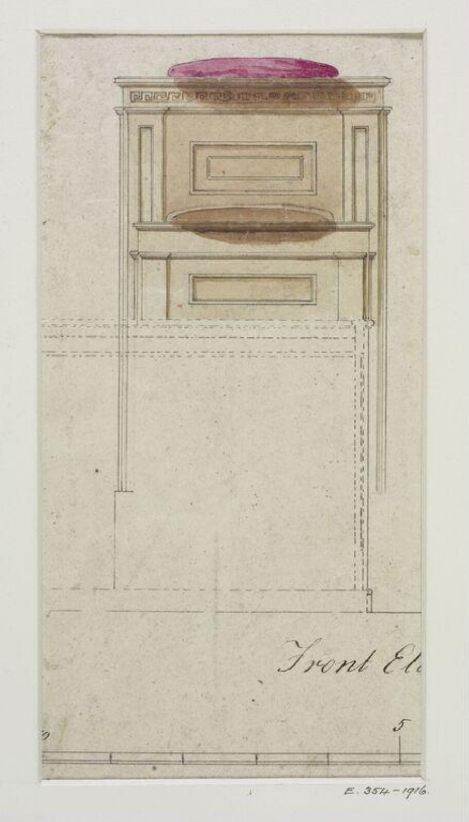 Drawing, John Soane, 1773-1837