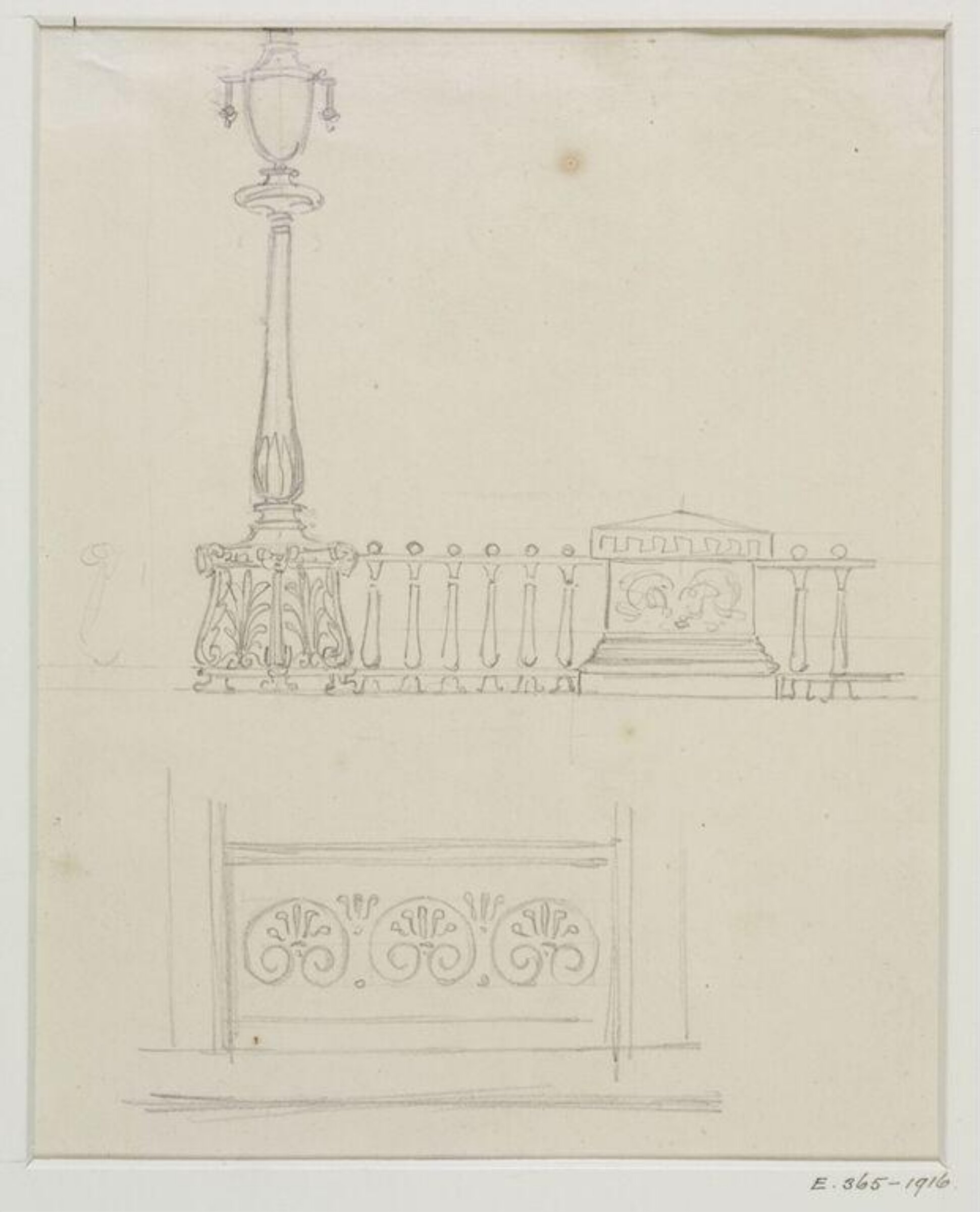 Drawing, John Soane, 1773-1837