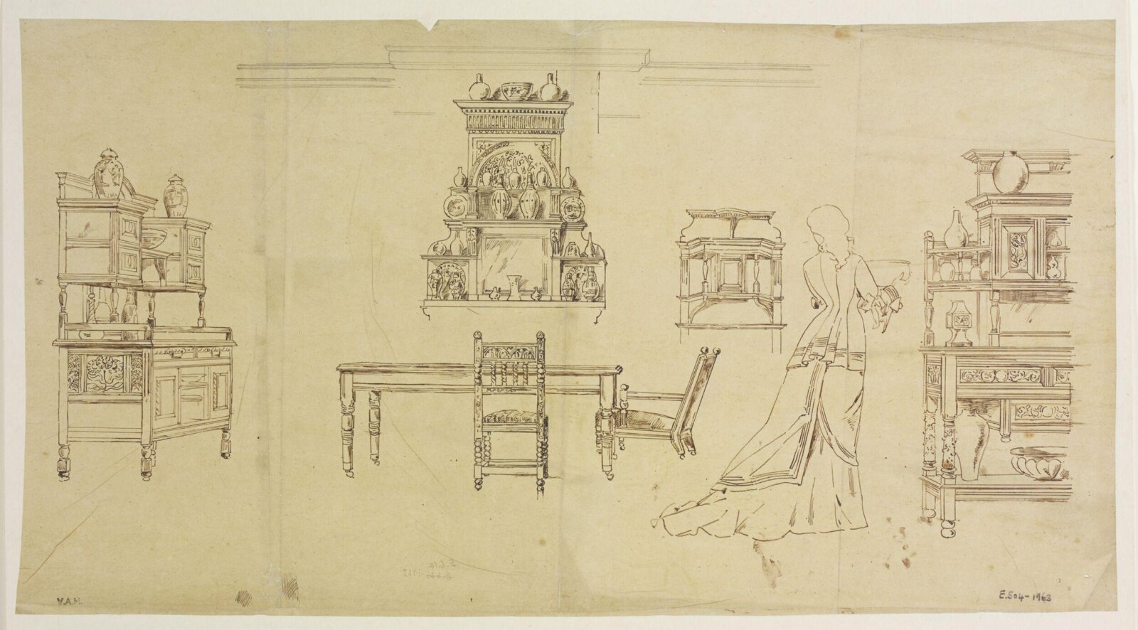Drawing, Edward William Godwin, 1872-1883