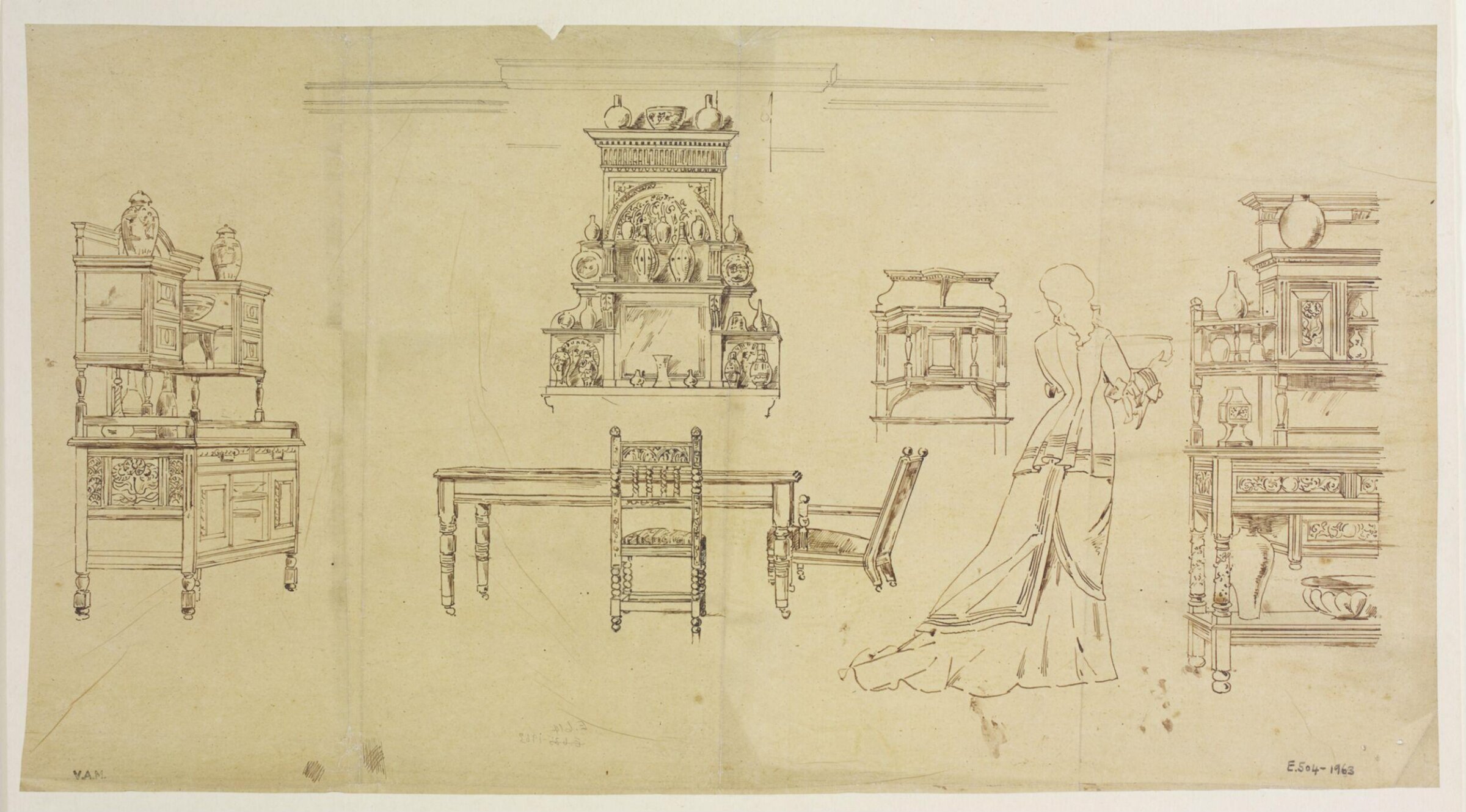 Drawing, Edward William Godwin, 1872-1883