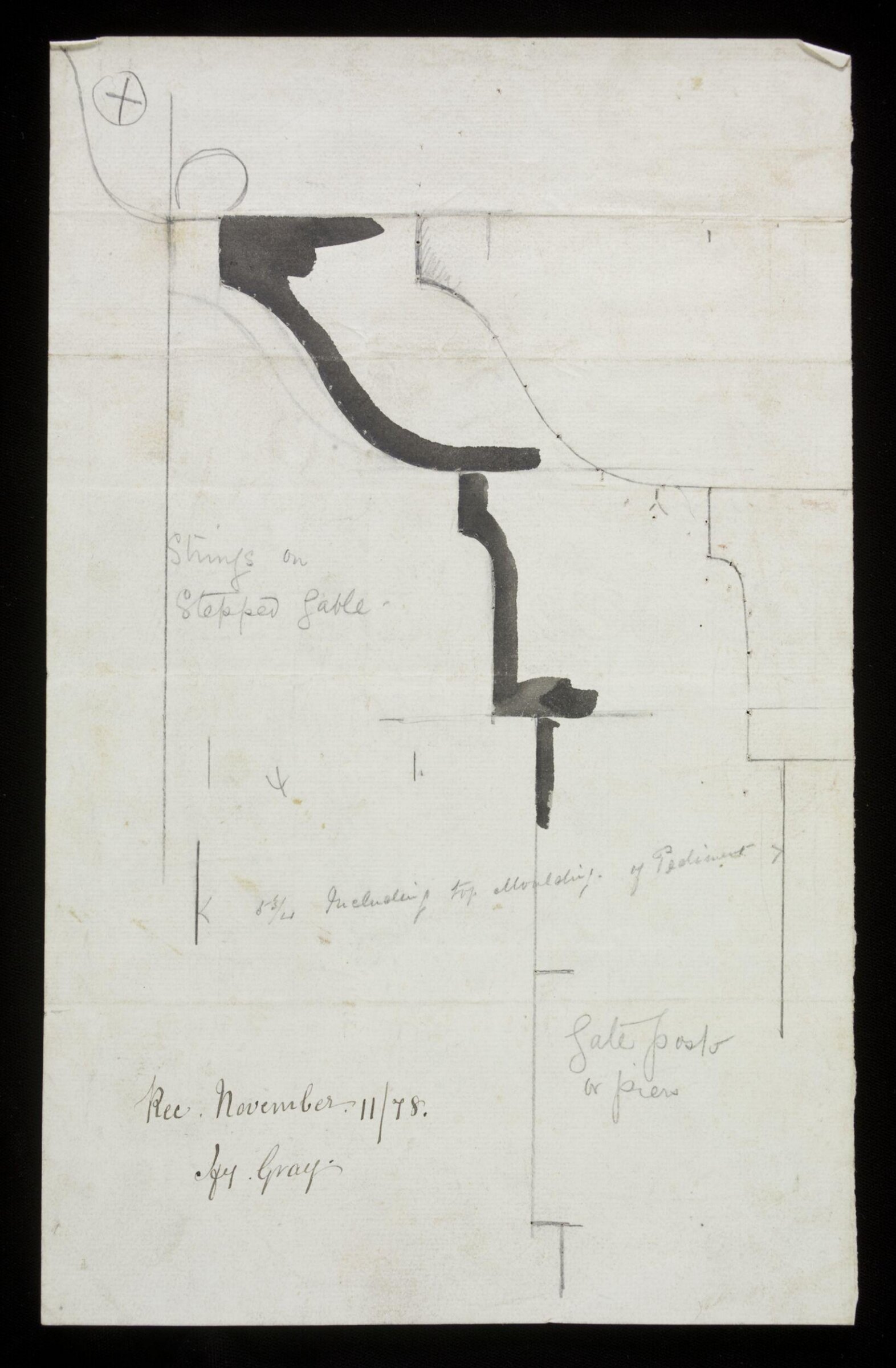Drawing, Edward William Godwin, November 11 1878