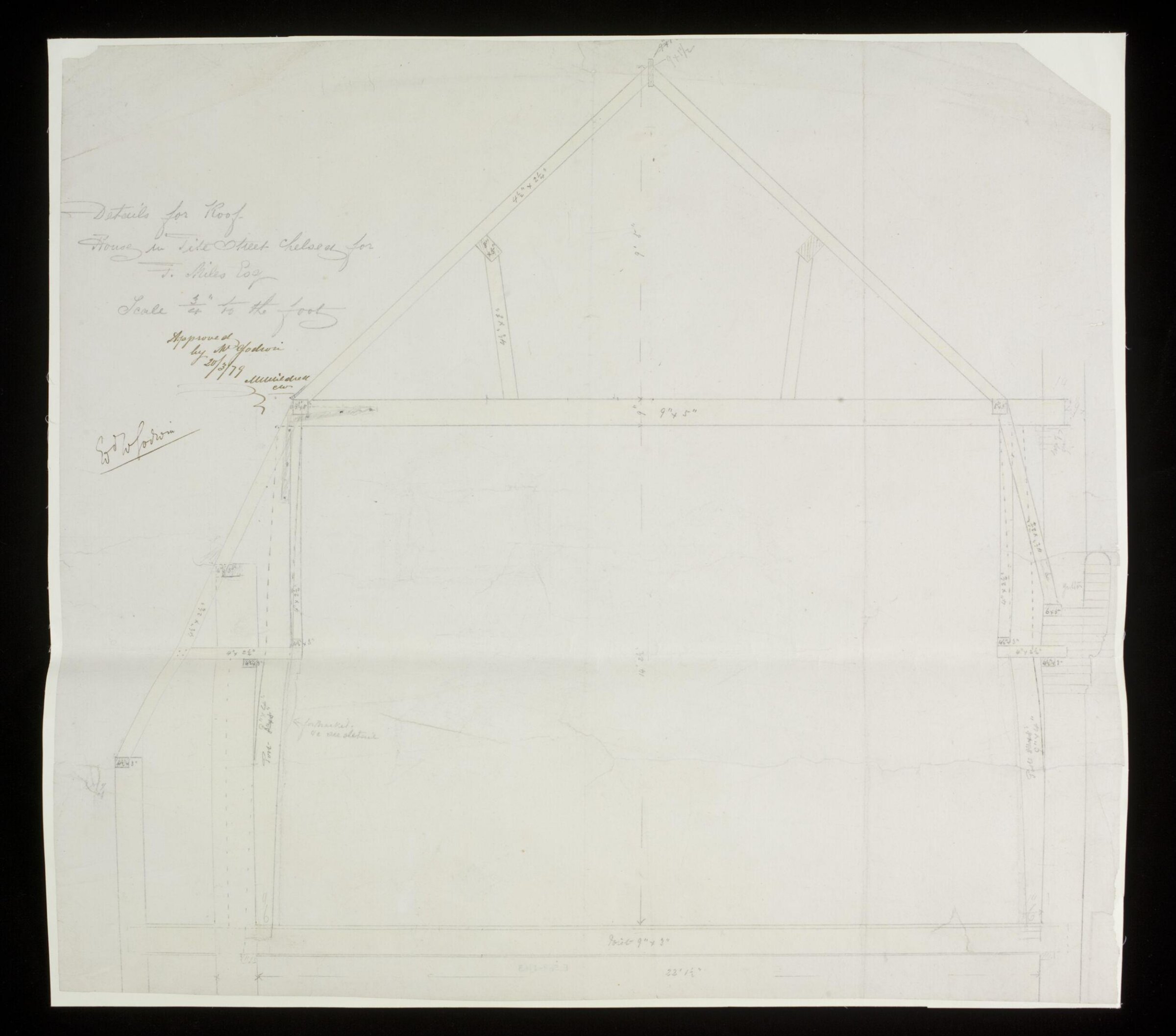 Drawing, Edward William Godwin, March 20 1879