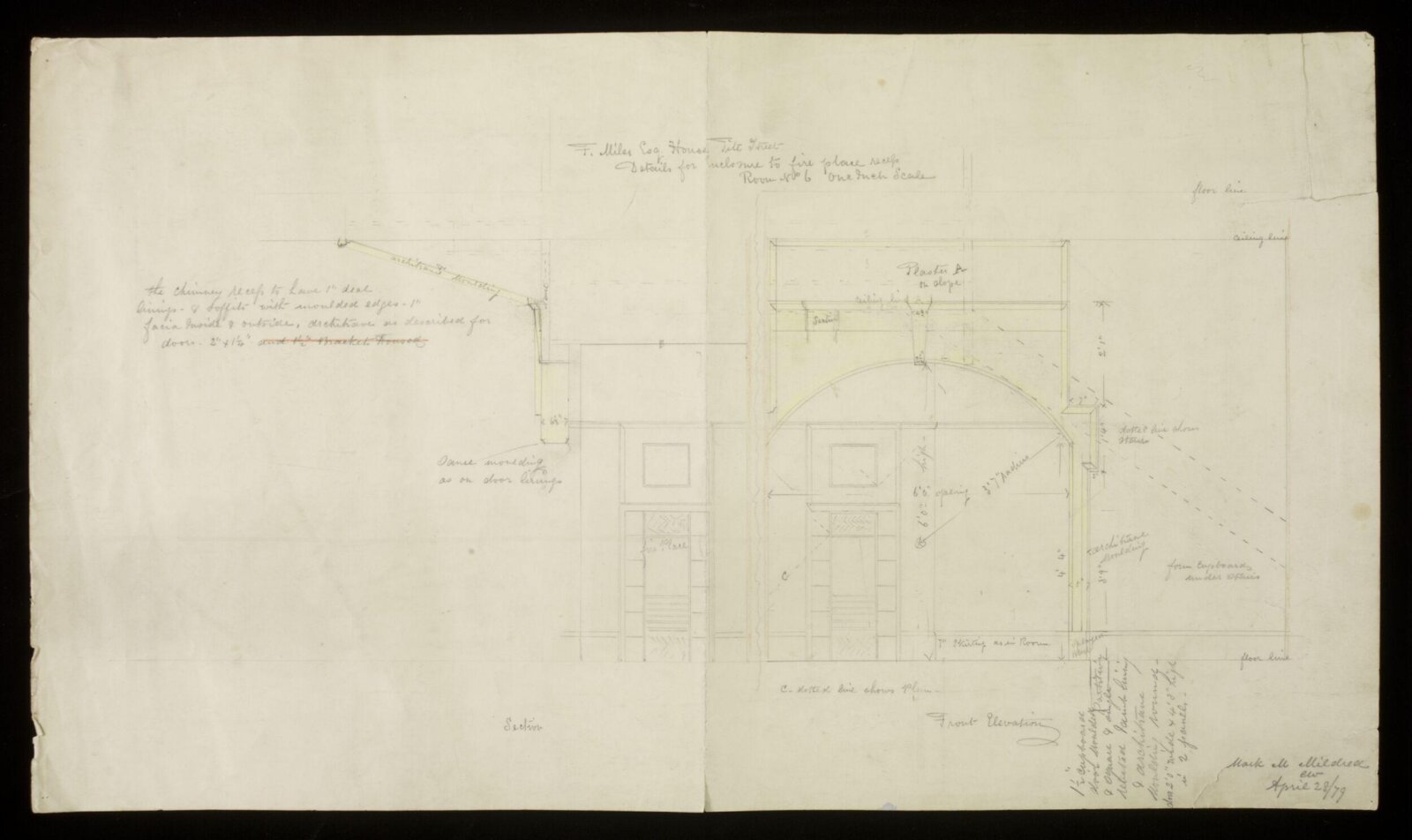 Drawing, Edward William Godwin, April 28 1879 - May 1879