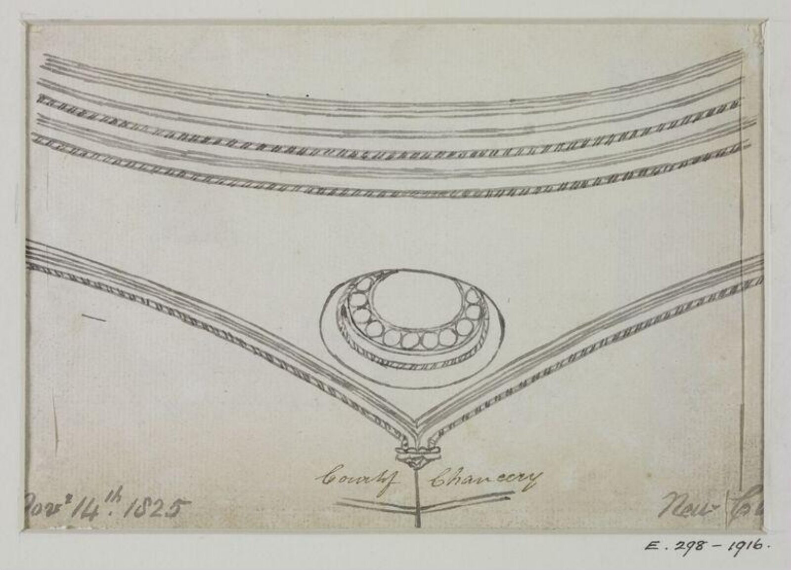 Drawing, John Soane, 1825
